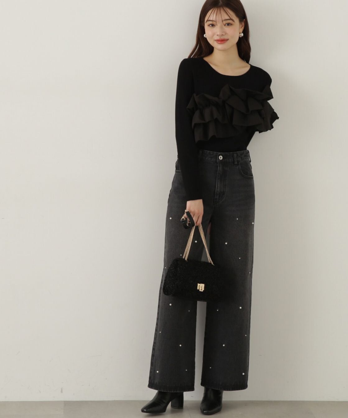 PROPORTION BODY DRESSING「ビジューデニムパンツ　24AW」|その他|