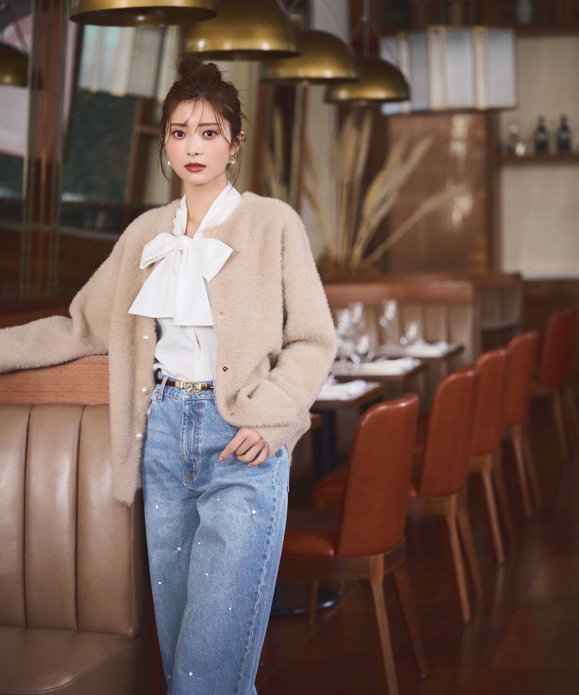 PROPORTION BODY DRESSING「ビジューデニムパンツ　24AW」|その他|ブルー&times;パール