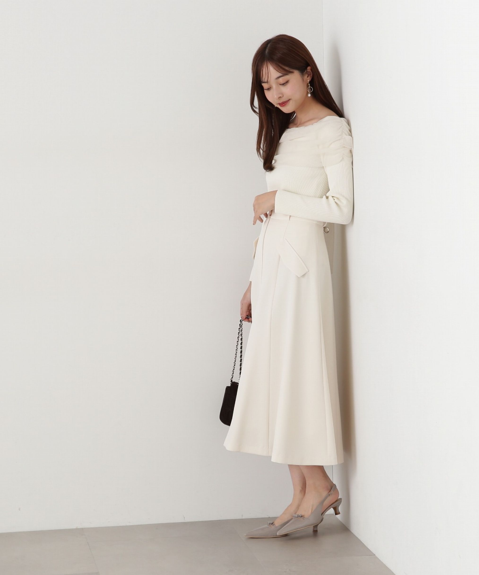 PROPORTION BODY DRESSING「フロントファスナーフレアスカート」|スカート|