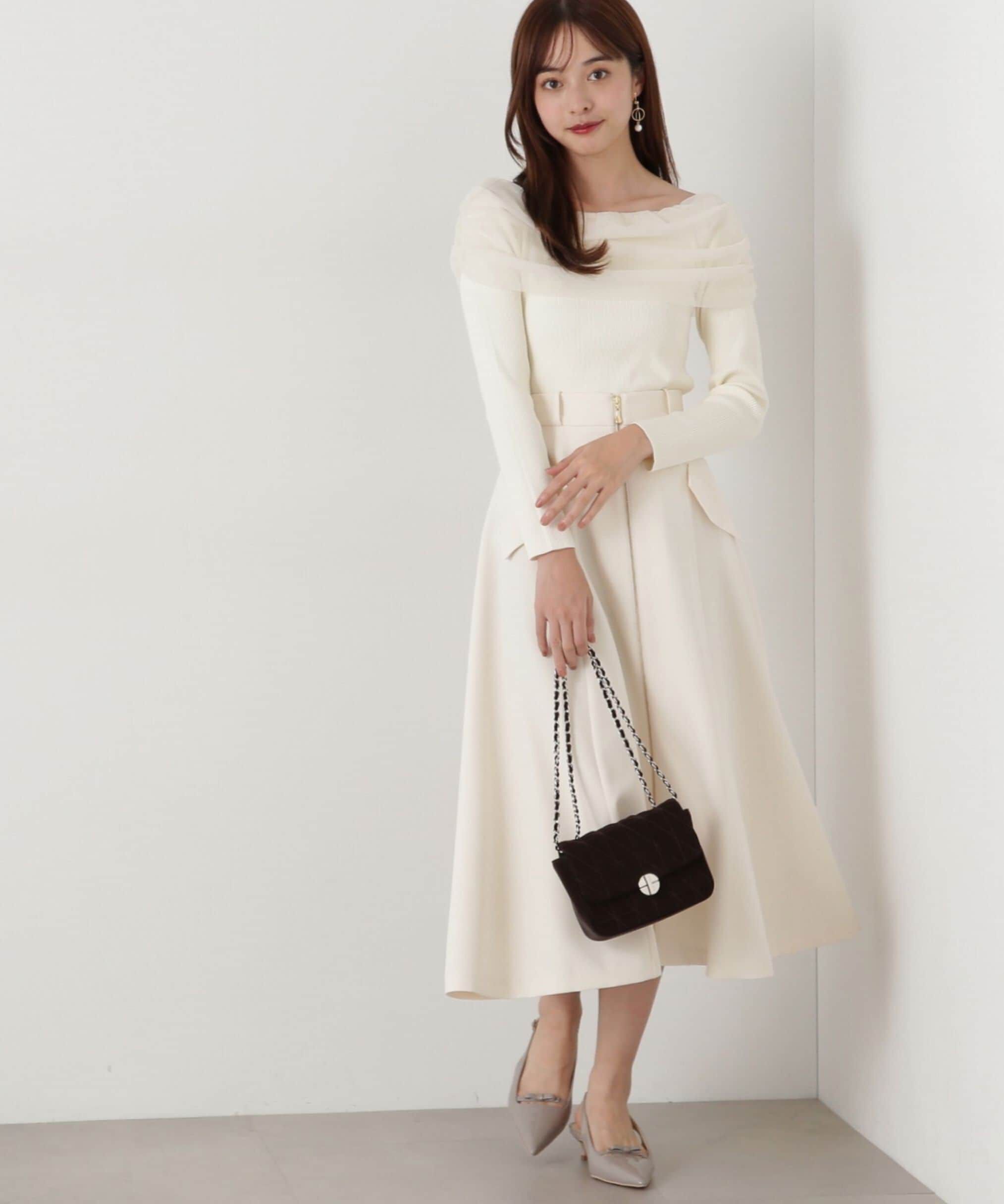 PROPORTION BODY DRESSING「フロントファスナーフレアスカート」|スカート|