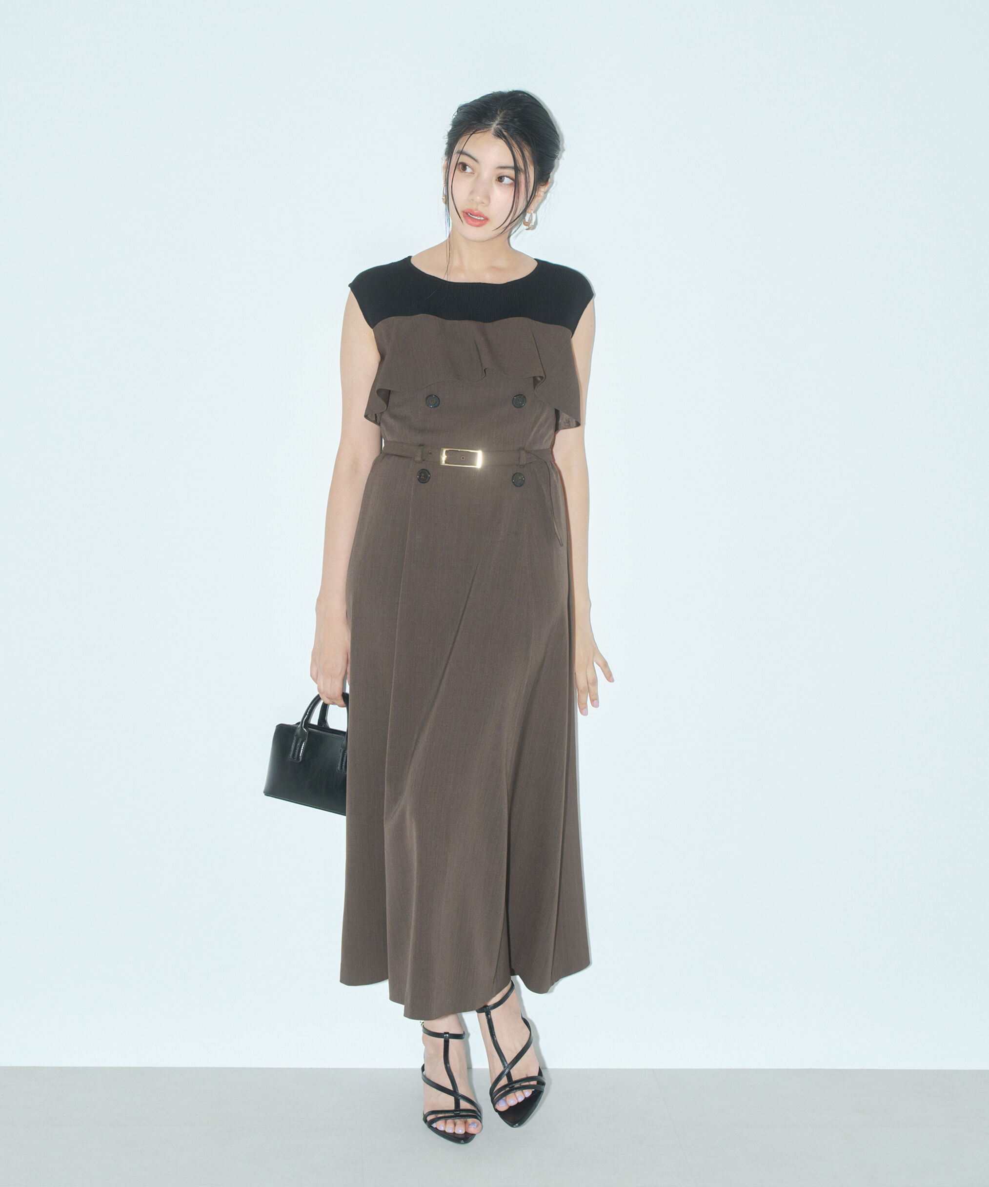 PROPORTION BODY DRESSING「ニットドッキングレイヤード風ワンピース」|ワンピース|ブラウン&times;ブラ