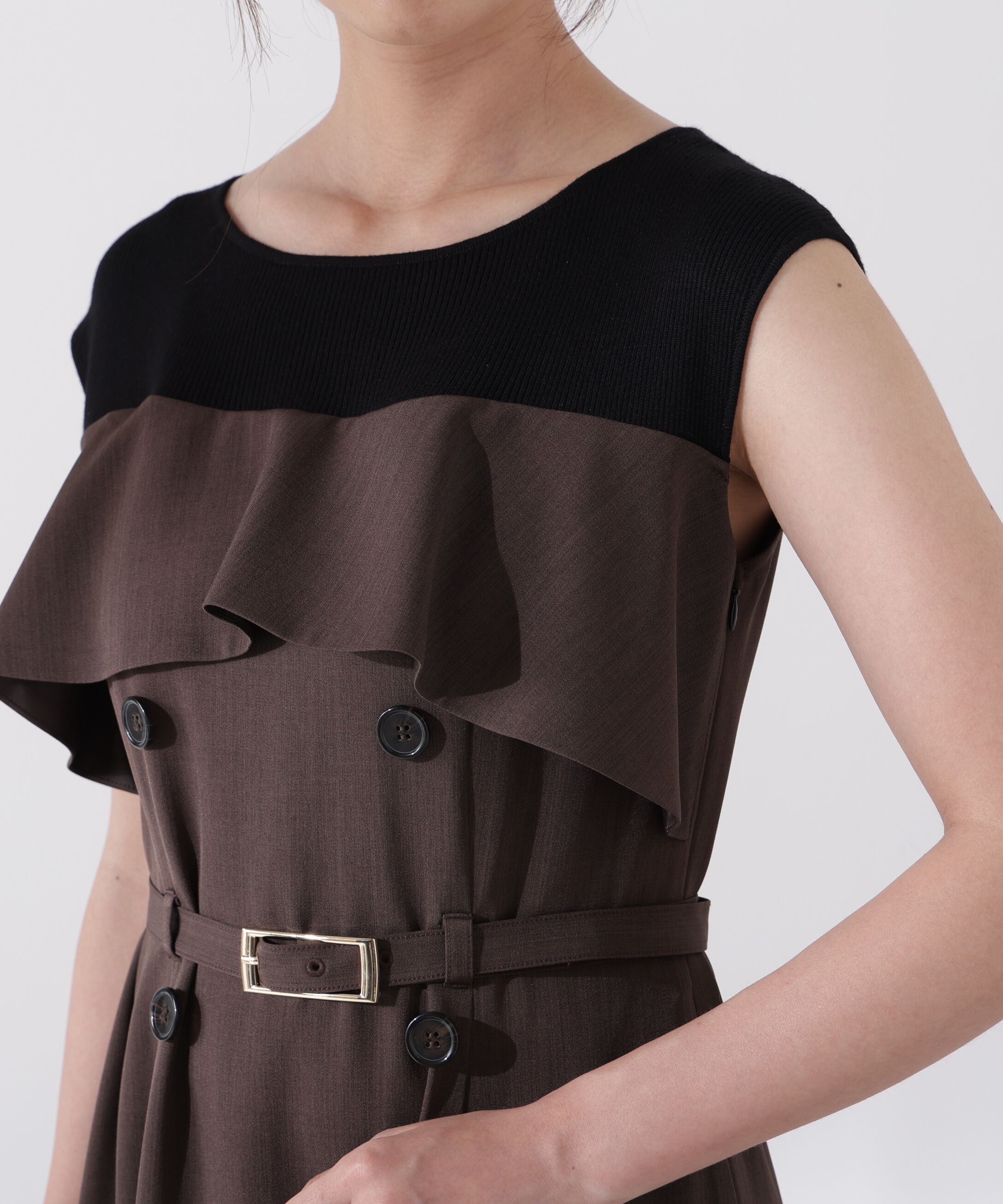 PROPORTION BODY DRESSING「ニットドッキングレイヤード風ワンピース」|ワンピース|