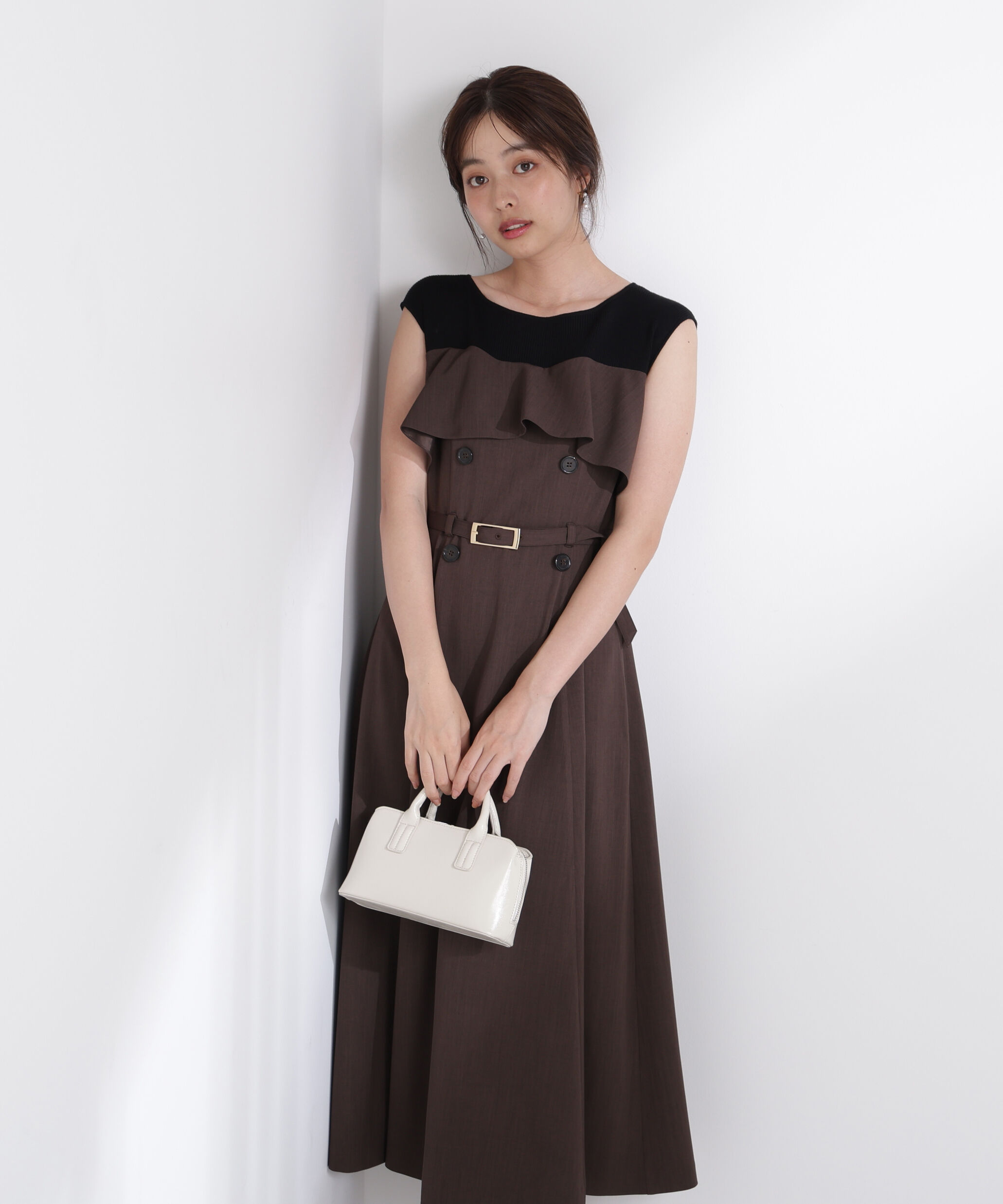 PROPORTION BODY DRESSING「ニットドッキングレイヤード風ワンピース」|ワンピース|