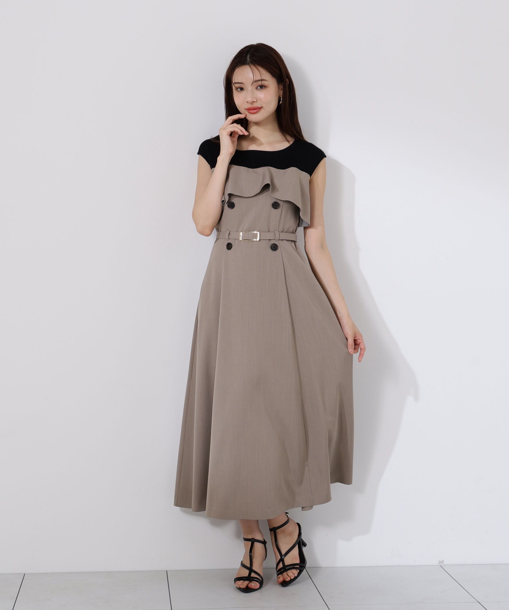 PROPORTION BODY DRESSING「ニットドッキングレイヤード風ワンピース」|ワンピース|