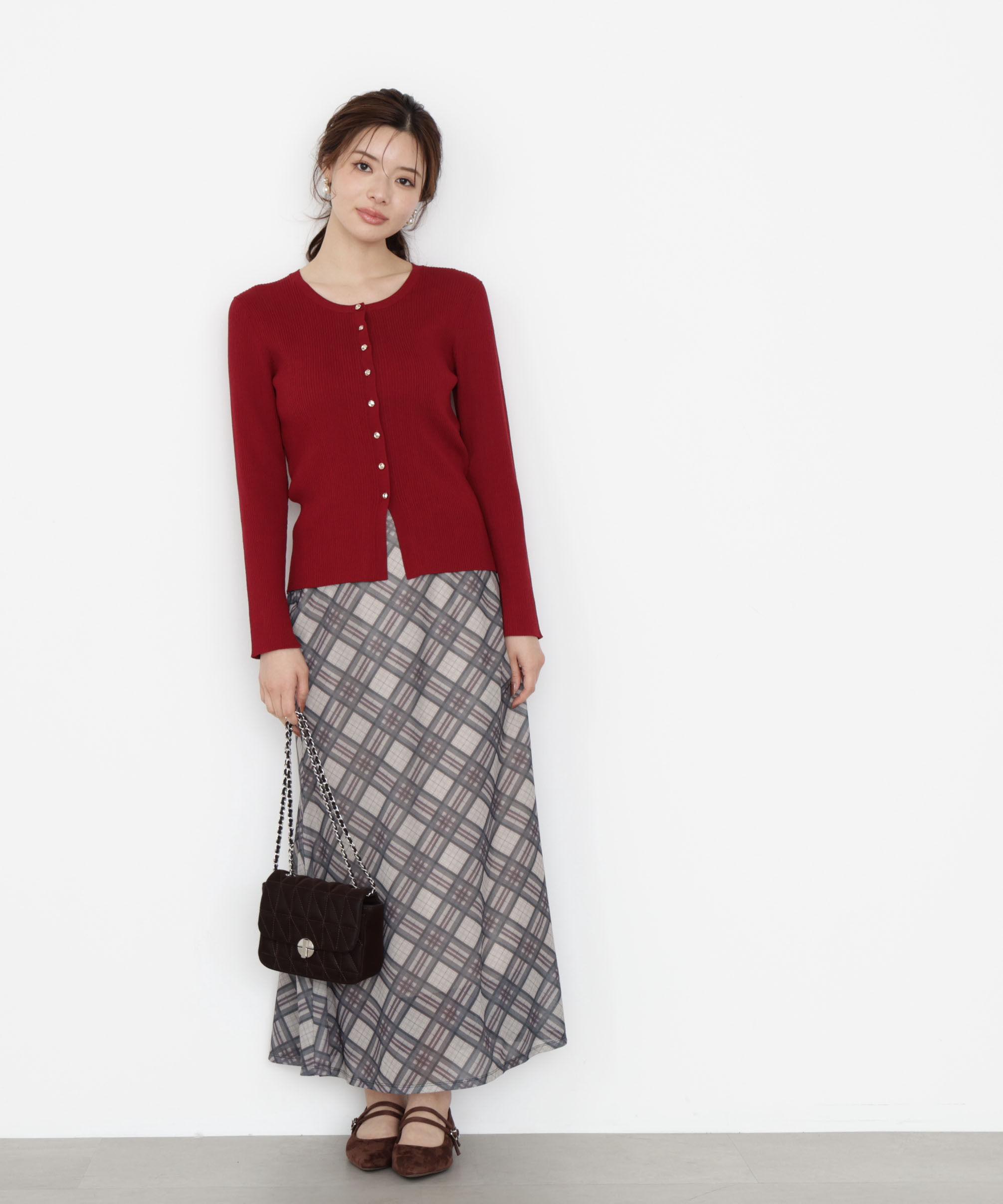 PROPORTION BODY DRESSING「チェックナロースカート」|スカート|