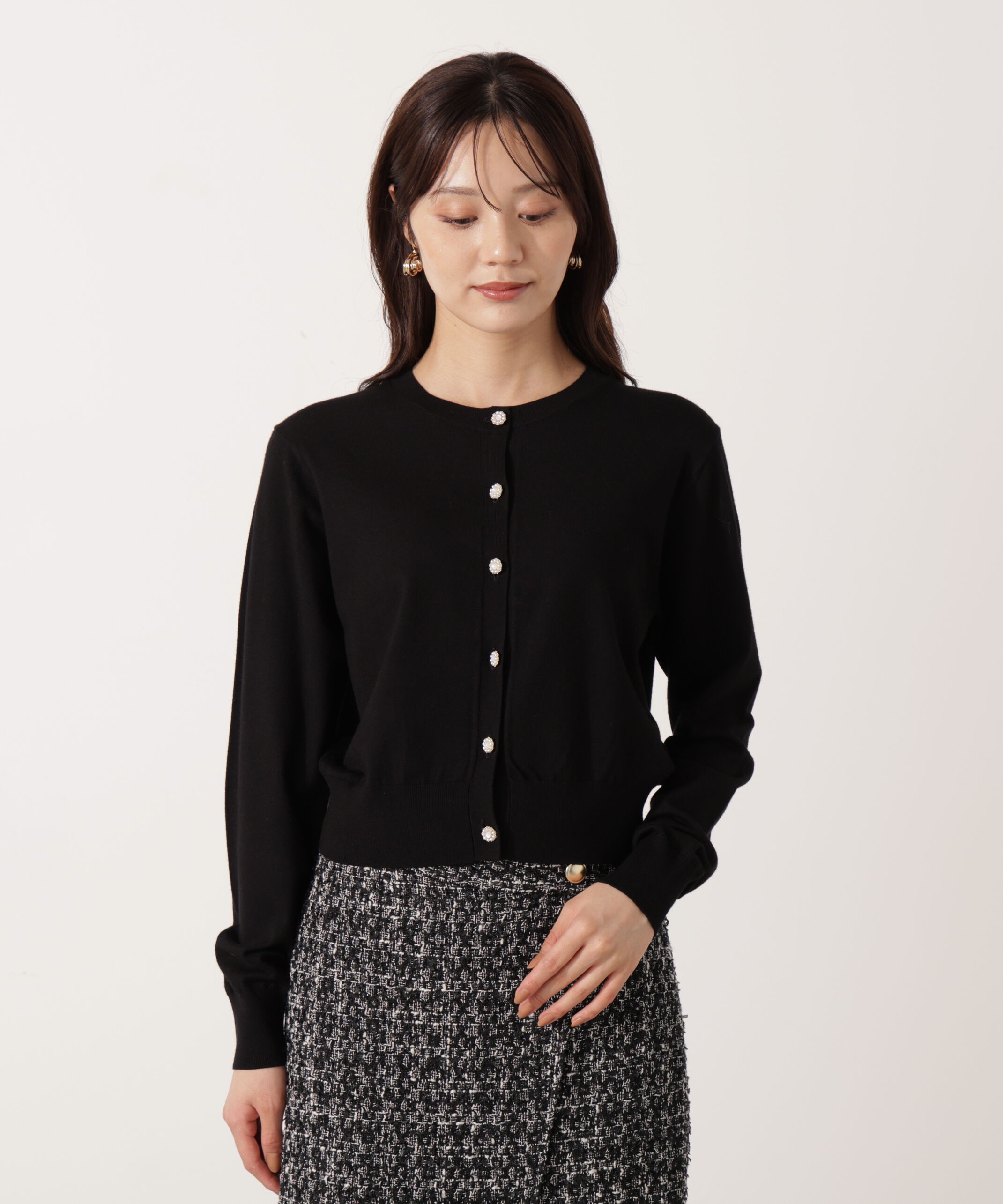 PROPORTION BODY DRESSING「＜ウォッシャブル＞キラ釦カーディガン」|カーディガン|