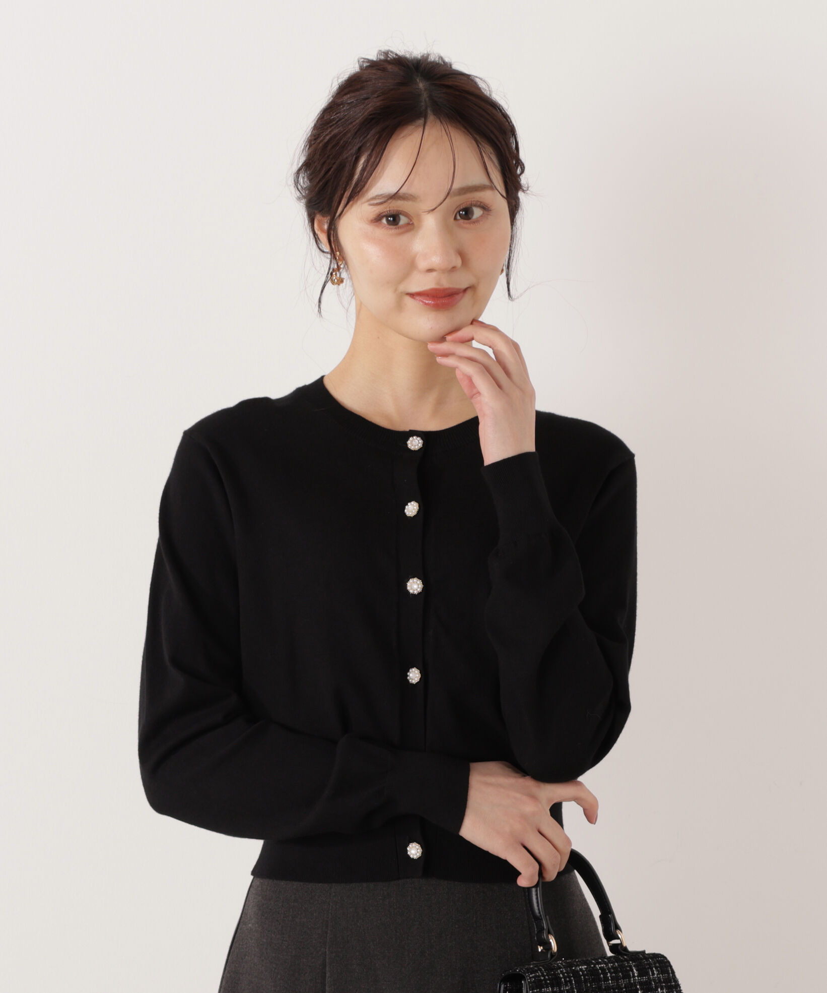 PROPORTION BODY DRESSING「＜ウォッシャブル＞キラ釦カーディガン」|カーディガン|