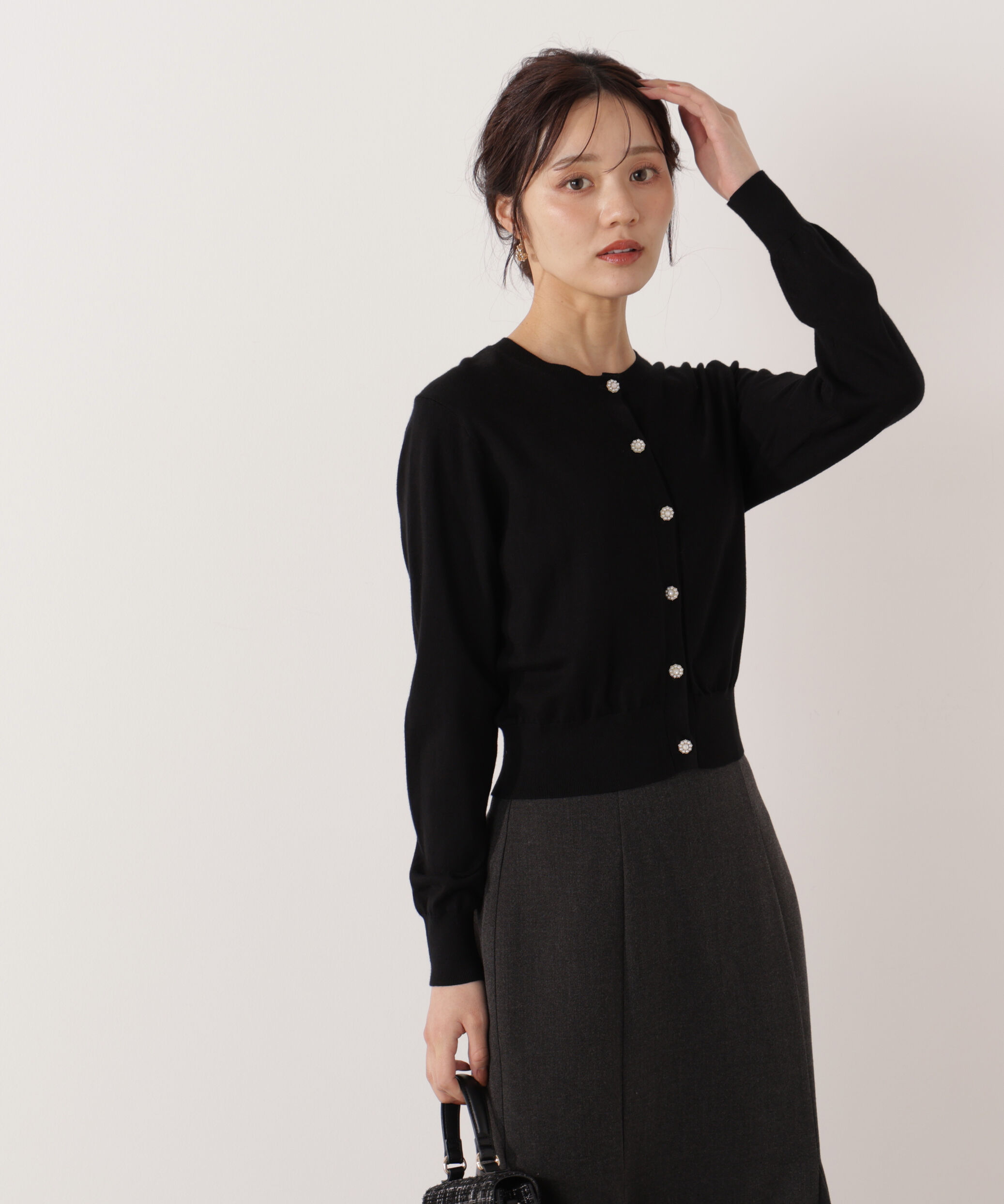 PROPORTION BODY DRESSING「＜ウォッシャブル＞キラ釦カーディガン」|カーディガン|