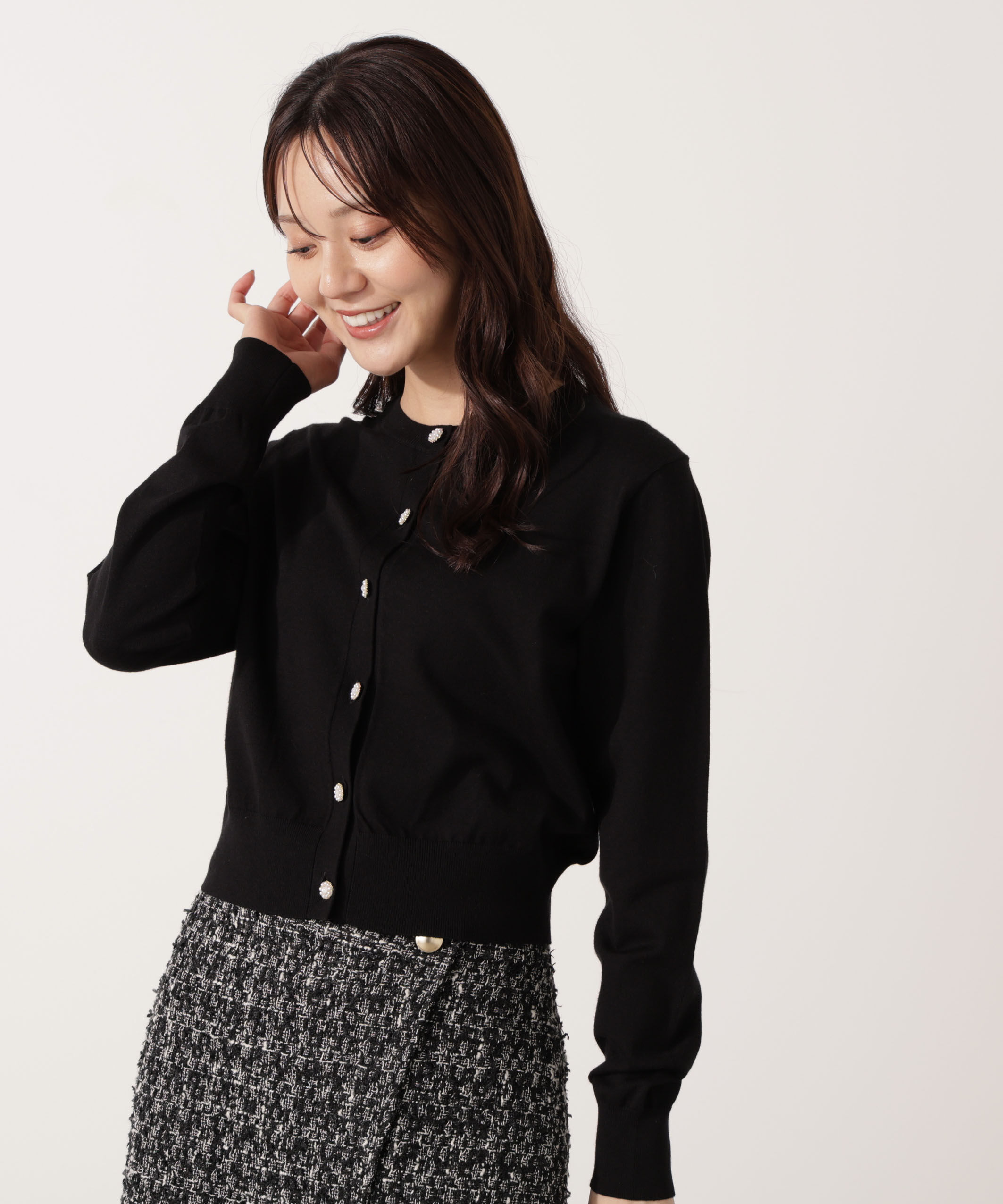 PROPORTION BODY DRESSING「＜ウォッシャブル＞キラ釦カーディガン」|カーディガン|