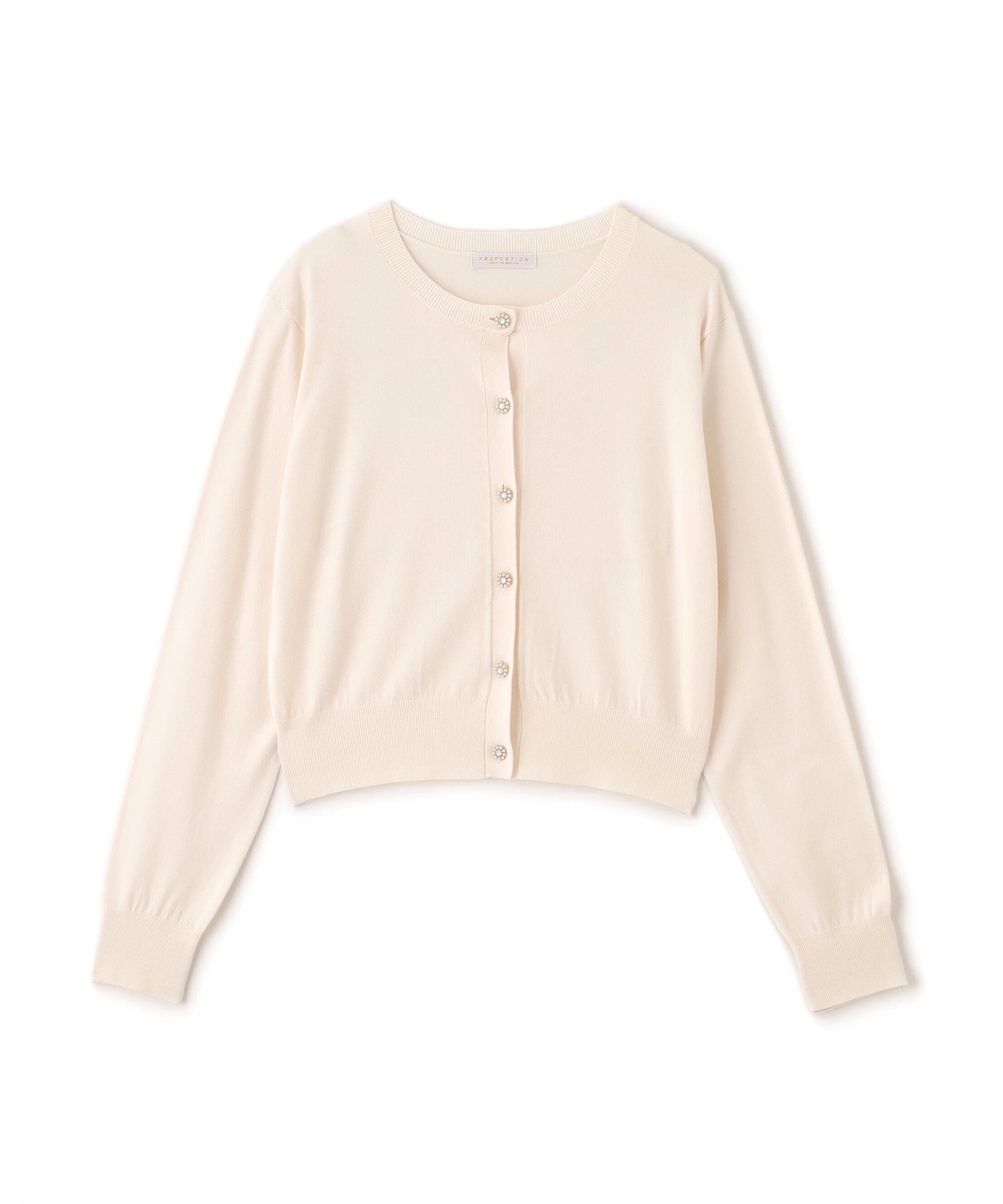 PROPORTION BODY DRESSING「＜ウォッシャブル＞キラ釦カーディガン」|カーディガン|