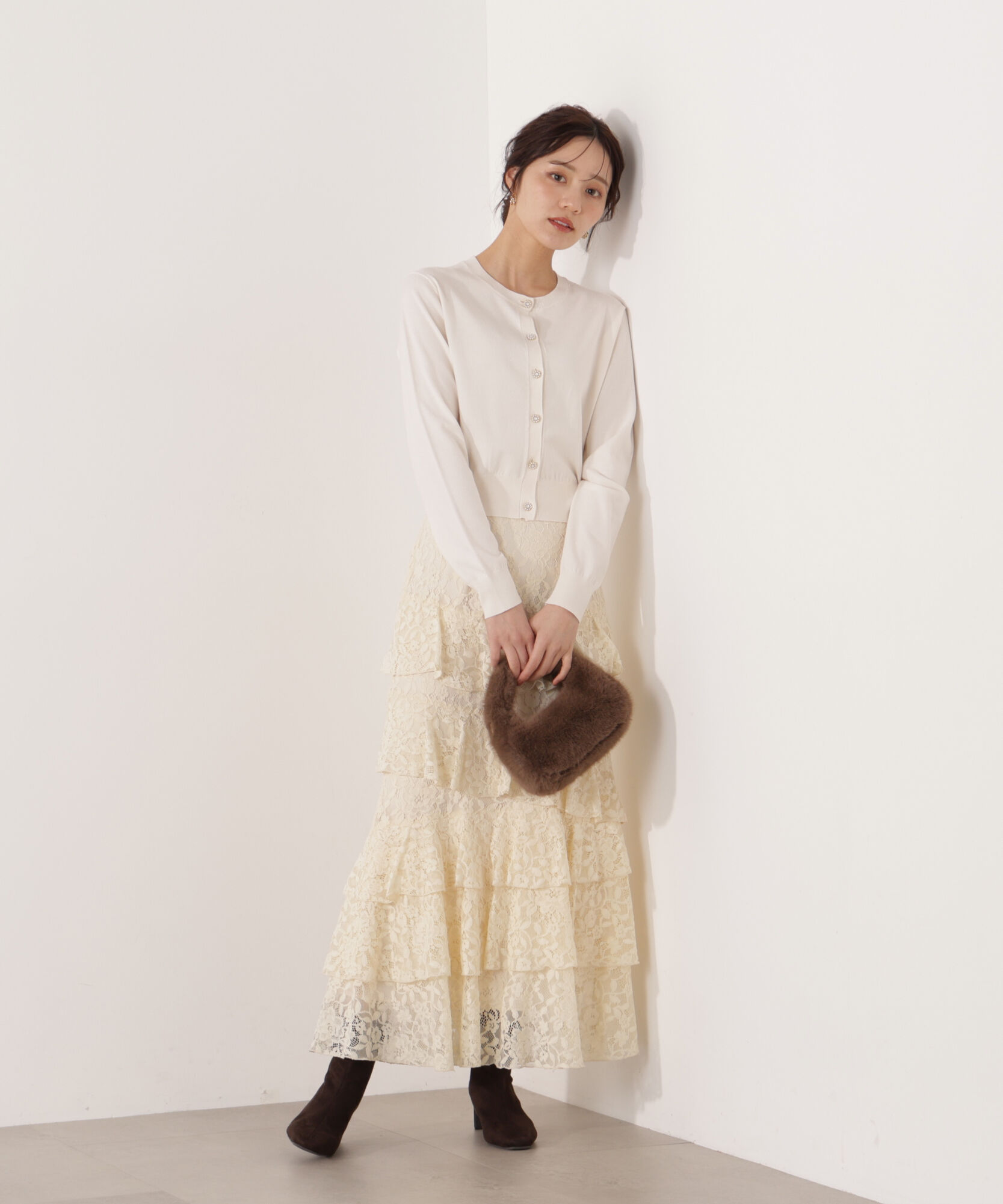 PROPORTION BODY DRESSING「＜ウォッシャブル＞キラ釦カーディガン」|カーディガン|