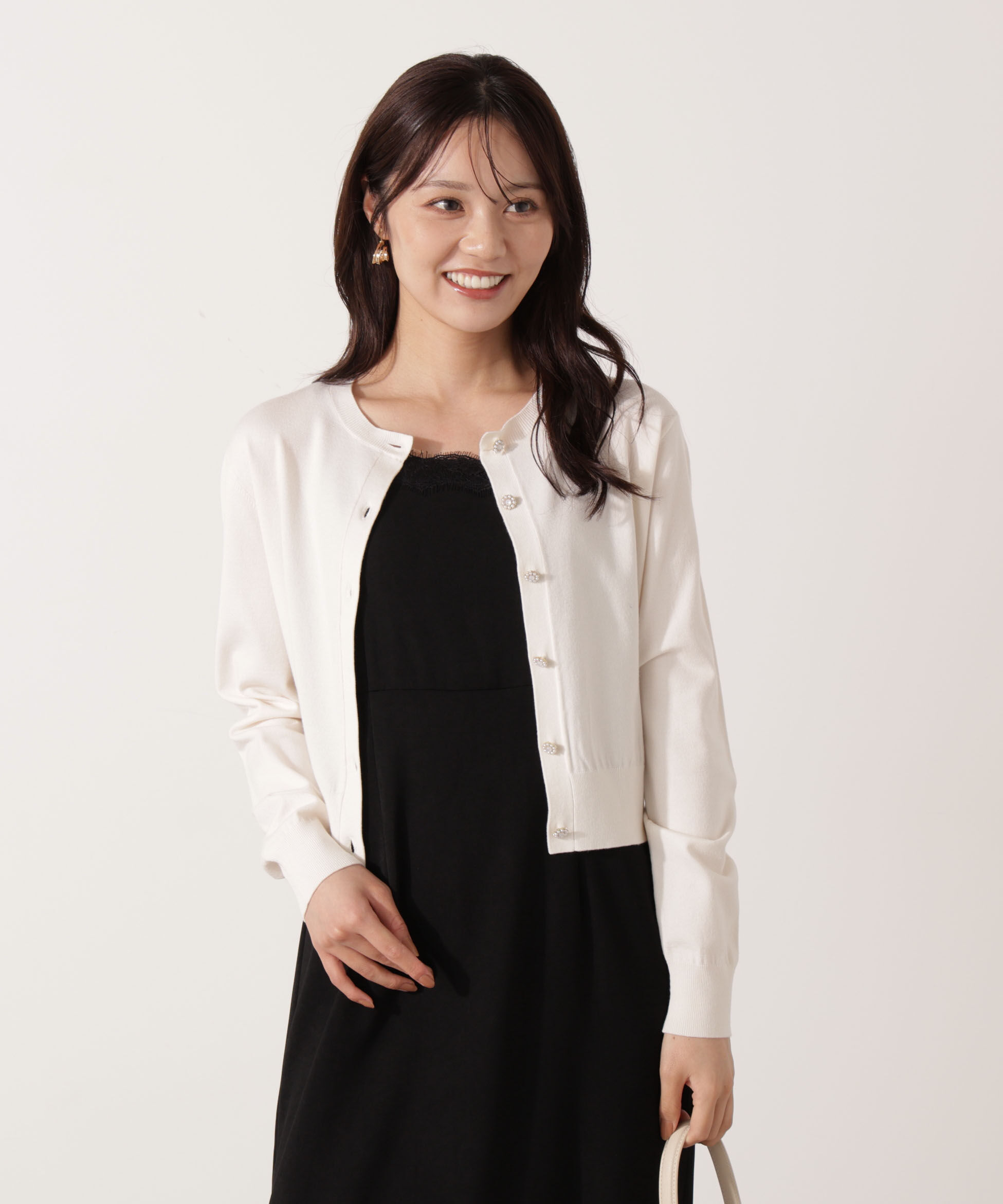 PROPORTION BODY DRESSING「＜ウォッシャブル＞キラ釦カーディガン」|カーディガン|