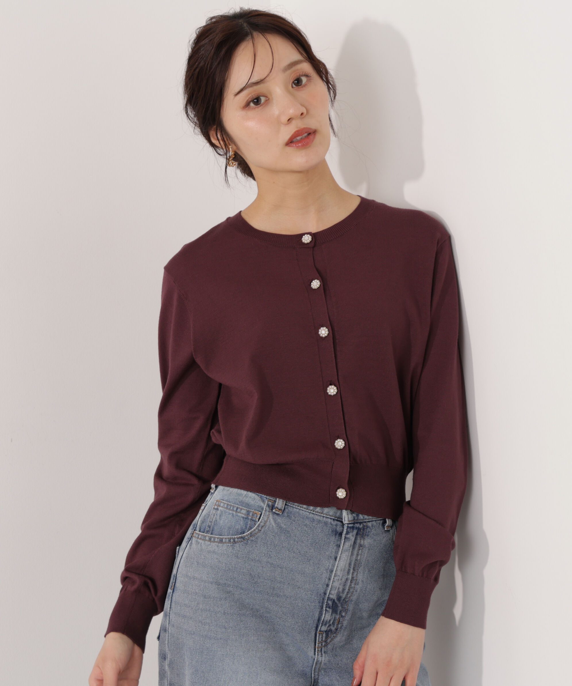 PROPORTION BODY DRESSING「＜ウォッシャブル＞キラ釦カーディガン」|カーディガン|