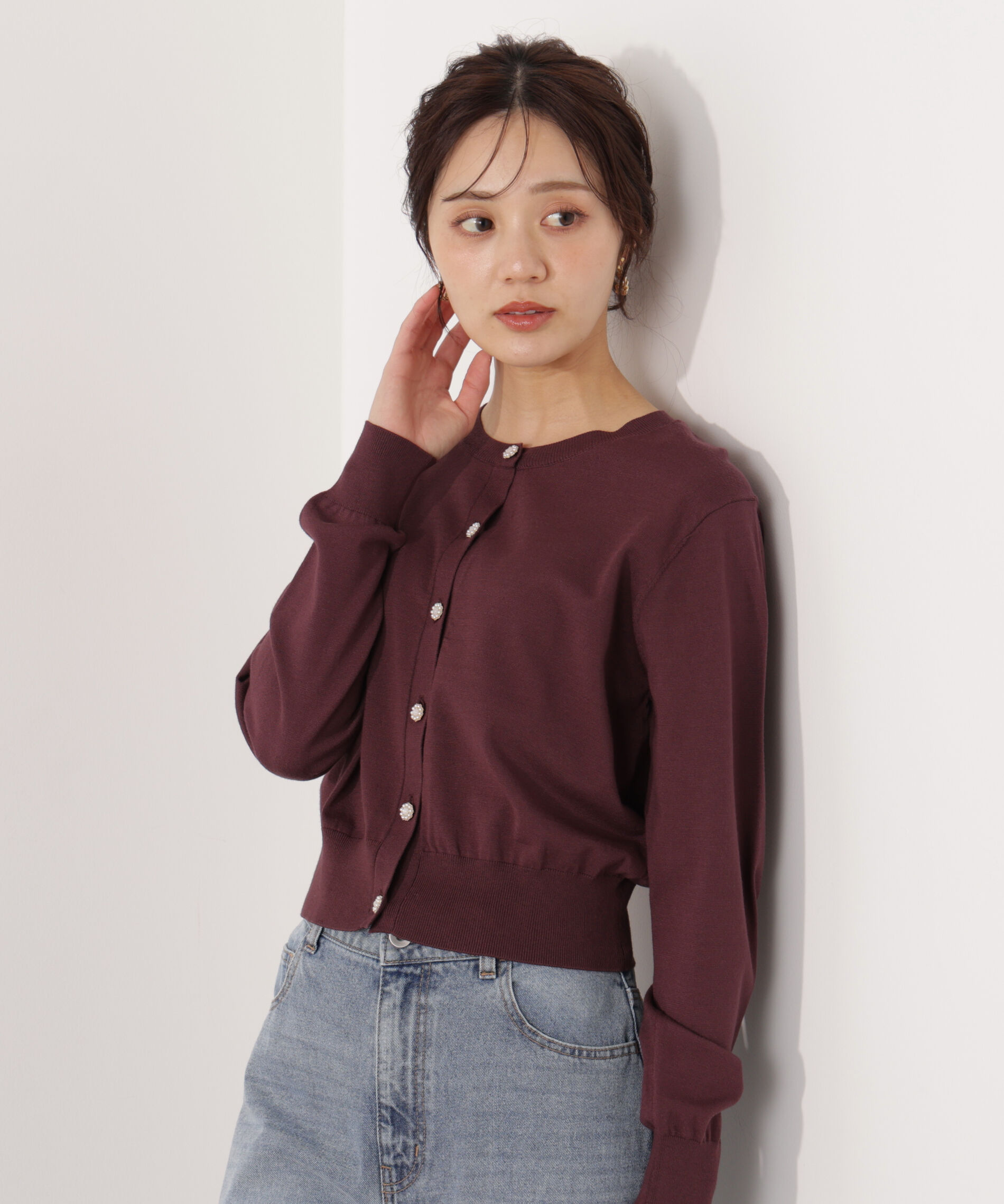 PROPORTION BODY DRESSING「＜ウォッシャブル＞キラ釦カーディガン」|カーディガン|