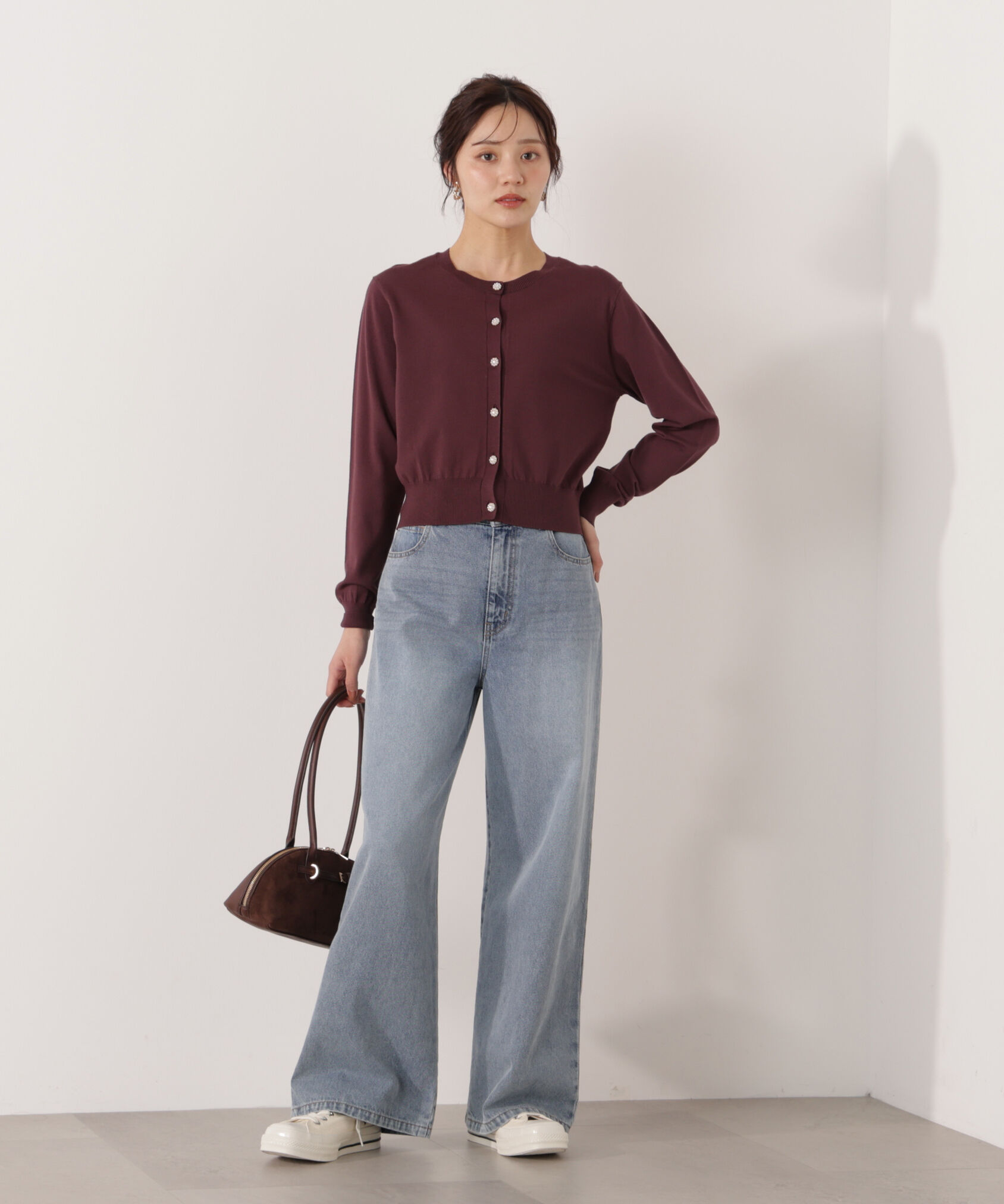 PROPORTION BODY DRESSING「＜ウォッシャブル＞キラ釦カーディガン」|カーディガン|