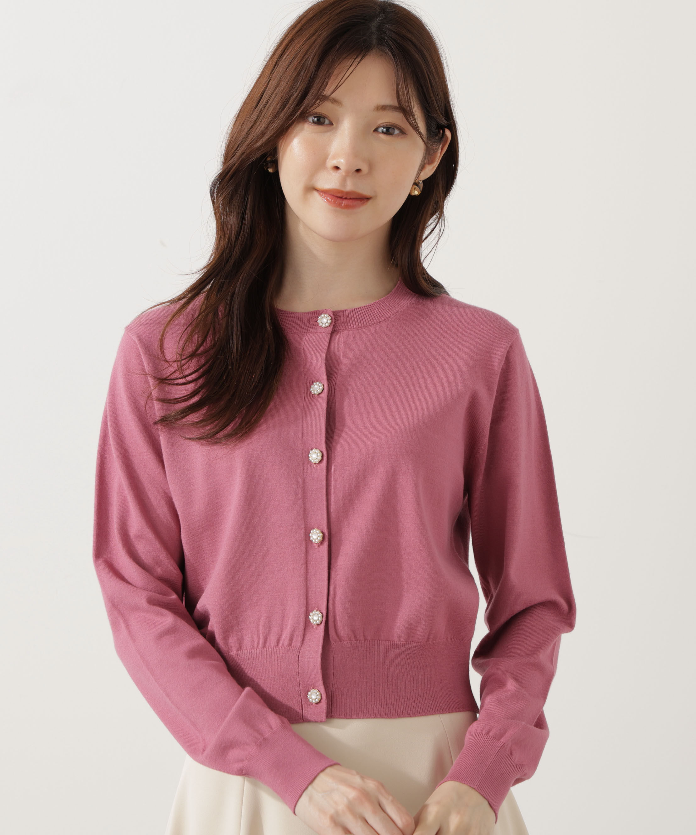 PROPORTION BODY DRESSING「＜ウォッシャブル＞キラ釦カーディガン」|カーディガン|