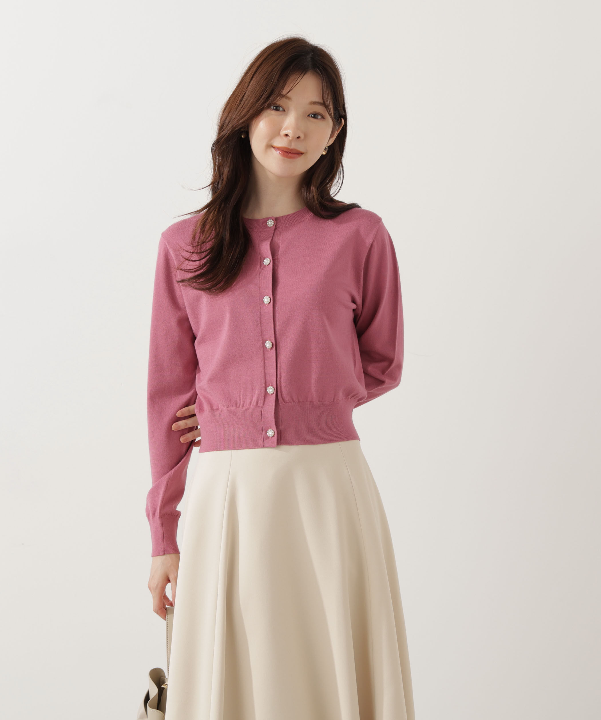 PROPORTION BODY DRESSING「＜ウォッシャブル＞キラ釦カーディガン」|カーディガン|