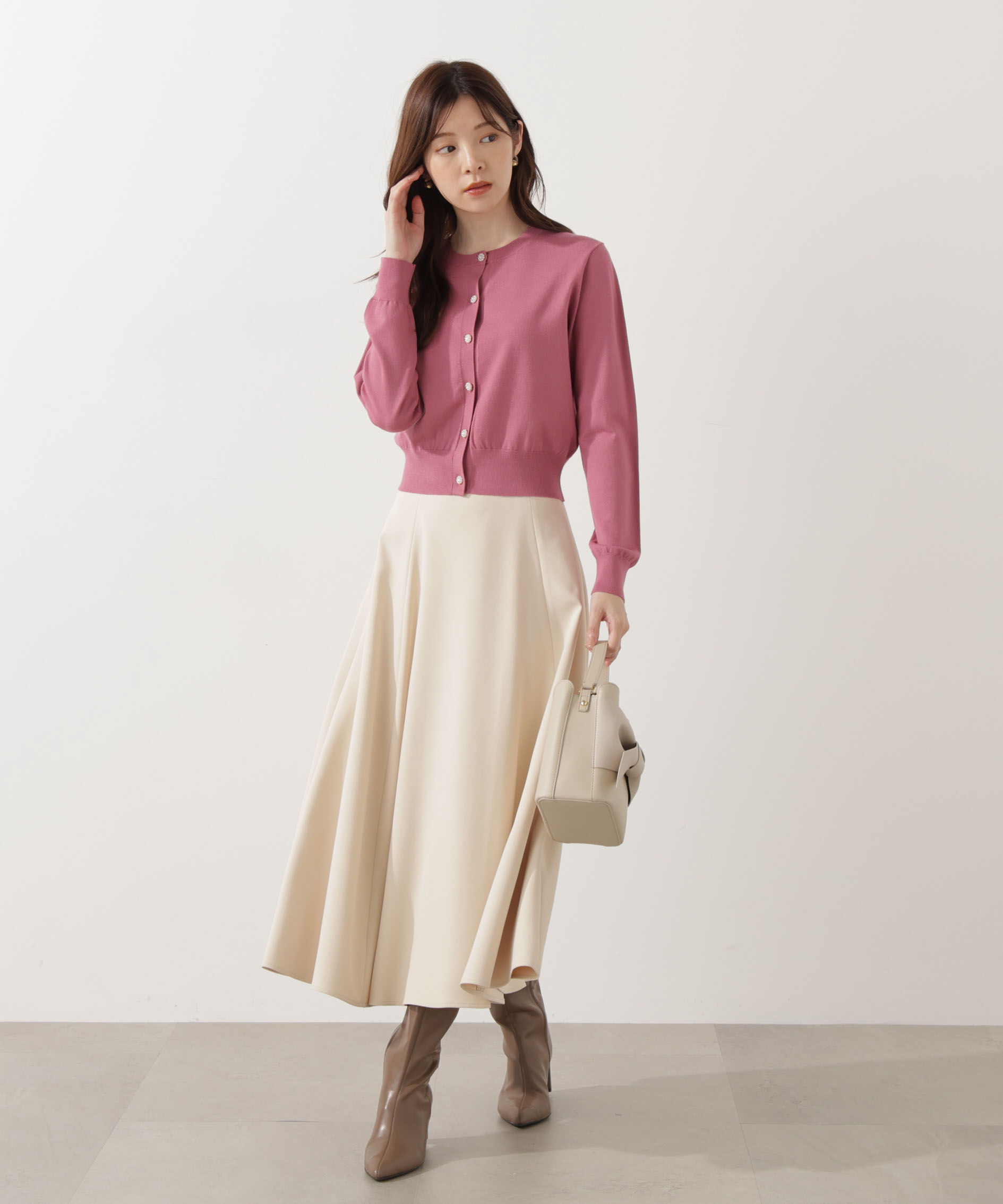 PROPORTION BODY DRESSING「＜ウォッシャブル＞キラ釦カーディガン」|カーディガン|