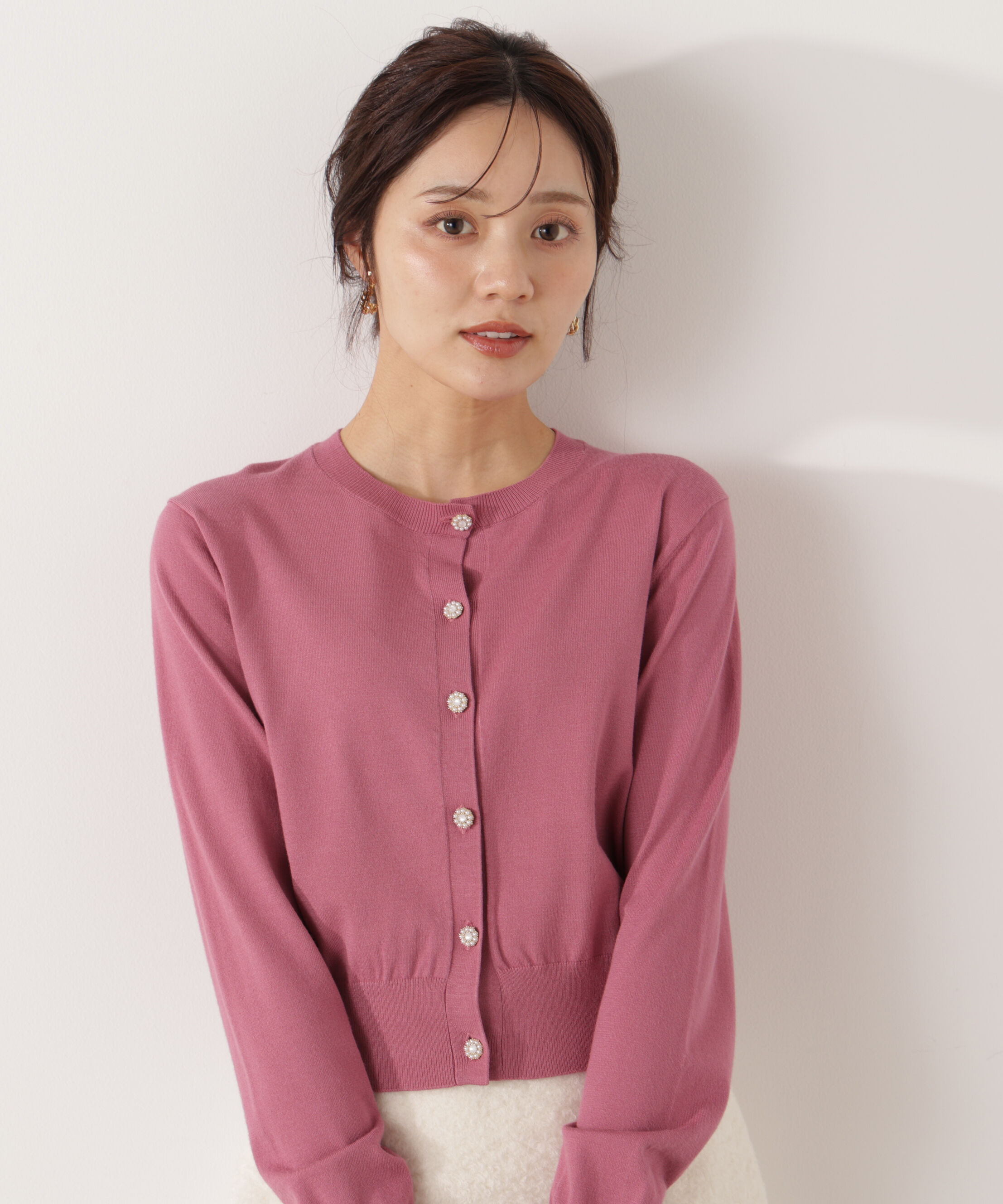 PROPORTION BODY DRESSING「＜ウォッシャブル＞キラ釦カーディガン」|カーディガン|