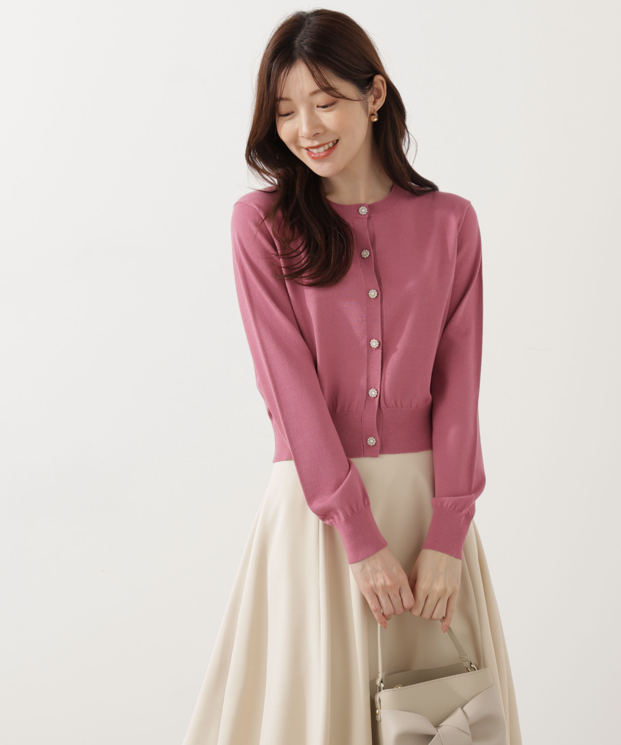 PROPORTION BODY DRESSING「＜ウォッシャブル＞キラ釦カーディガン」|カーディガン|