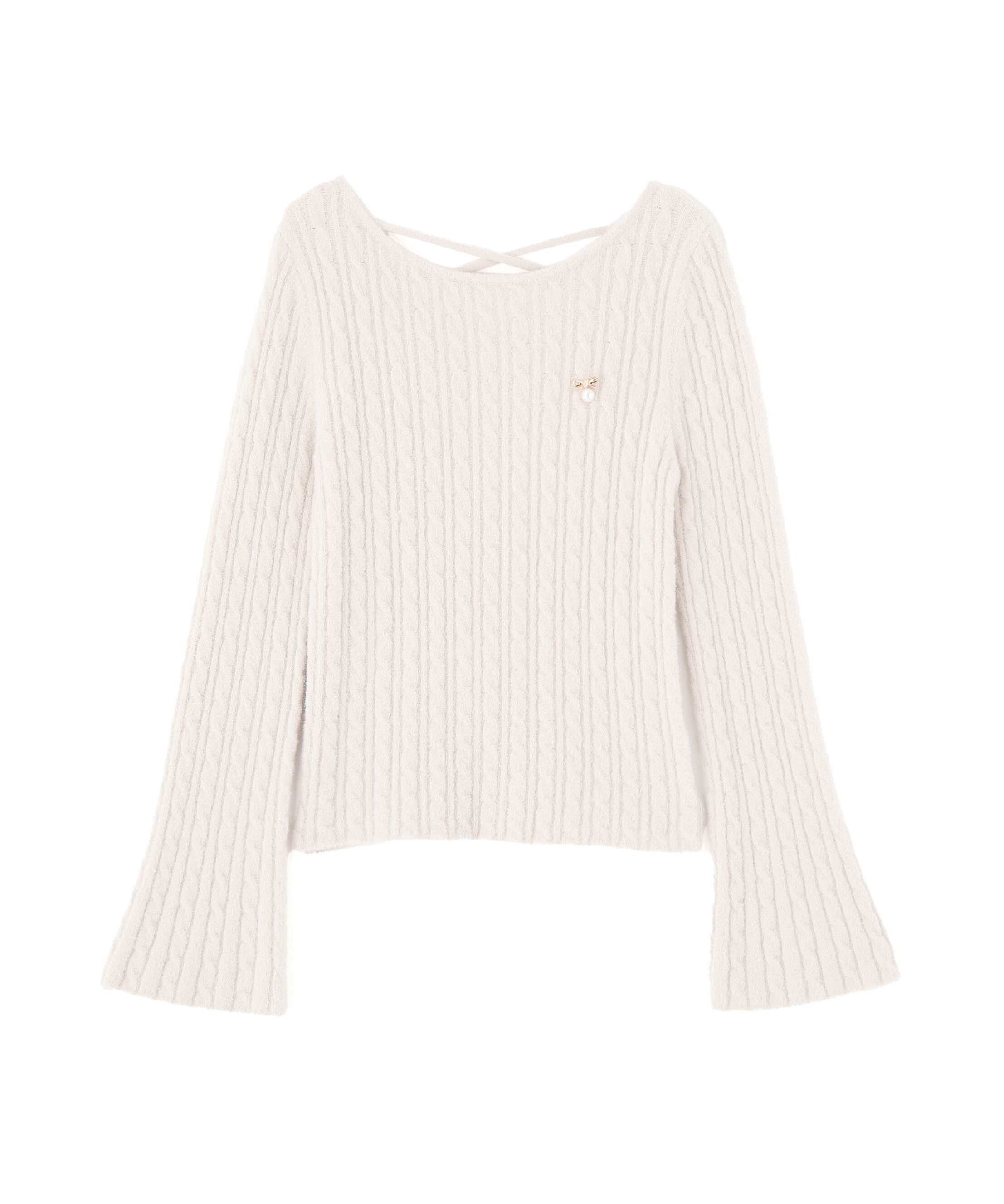 PROPORTION BODY DRESSING「チャーム付きミニケーブルニット  25AW」|ニット・セーター|