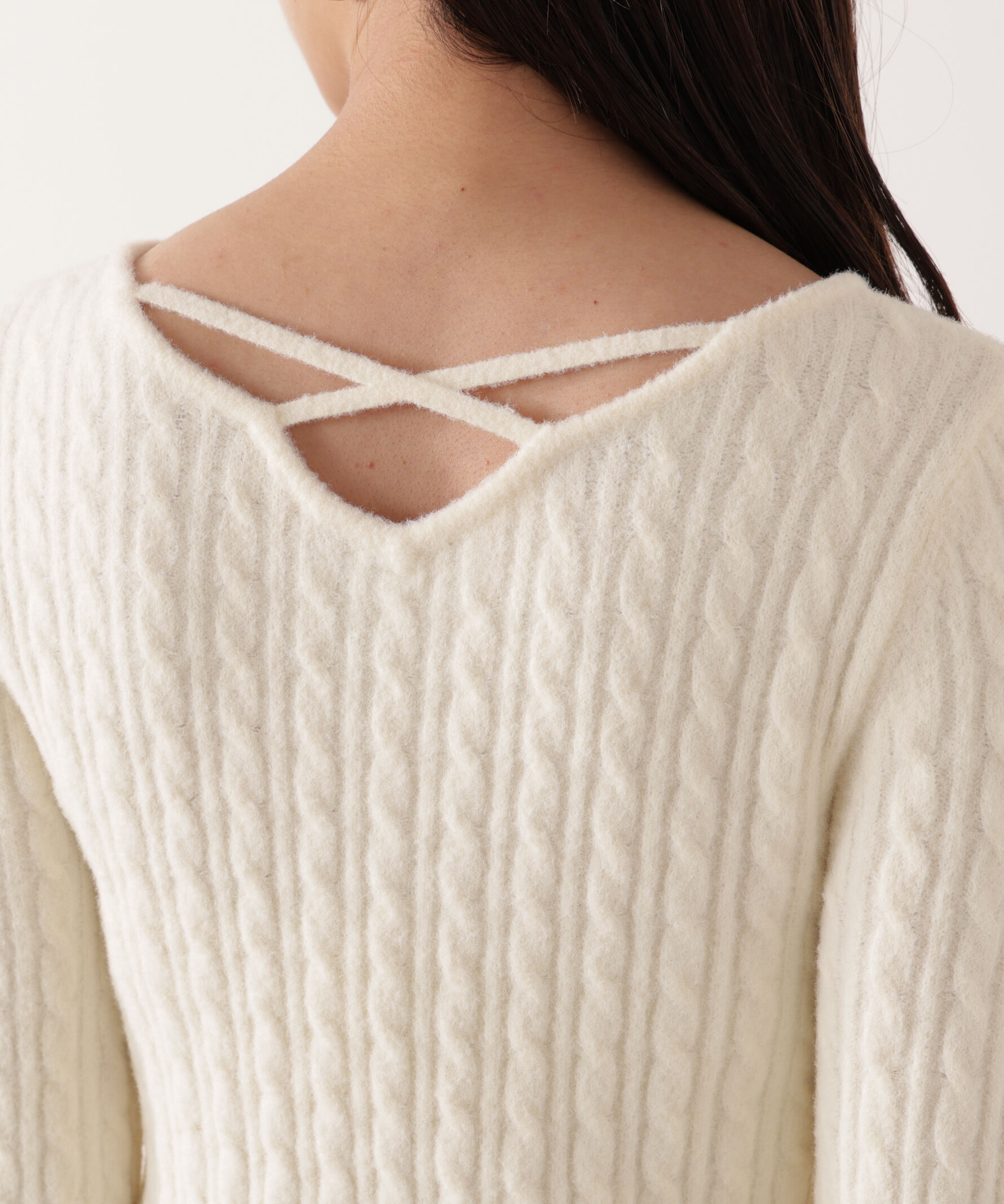 PROPORTION BODY DRESSING「チャーム付きミニケーブルニット  25AW」|ニット・セーター|