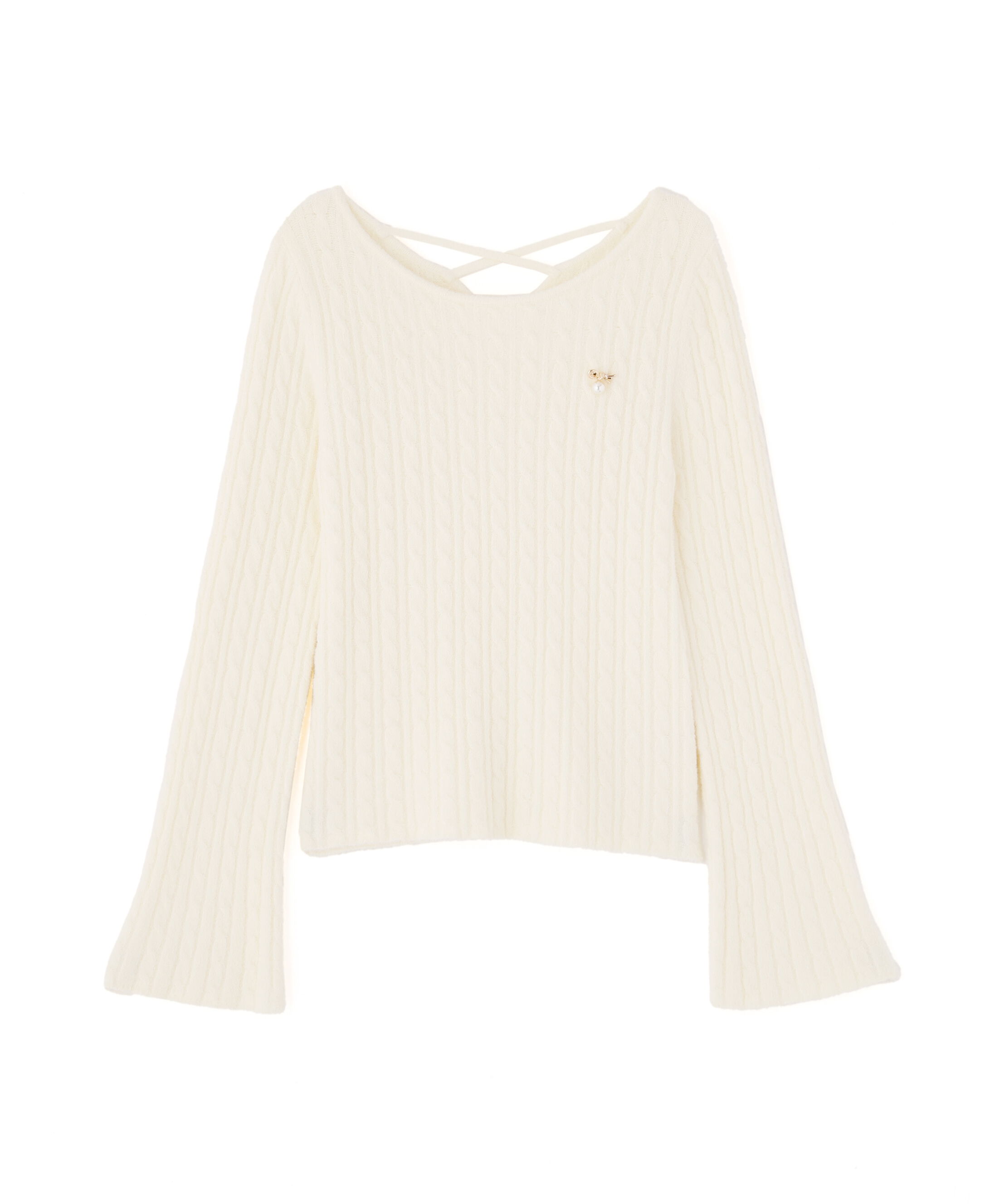 PROPORTION BODY DRESSING「チャーム付きミニケーブルニット  25AW」|ニット・セーター|