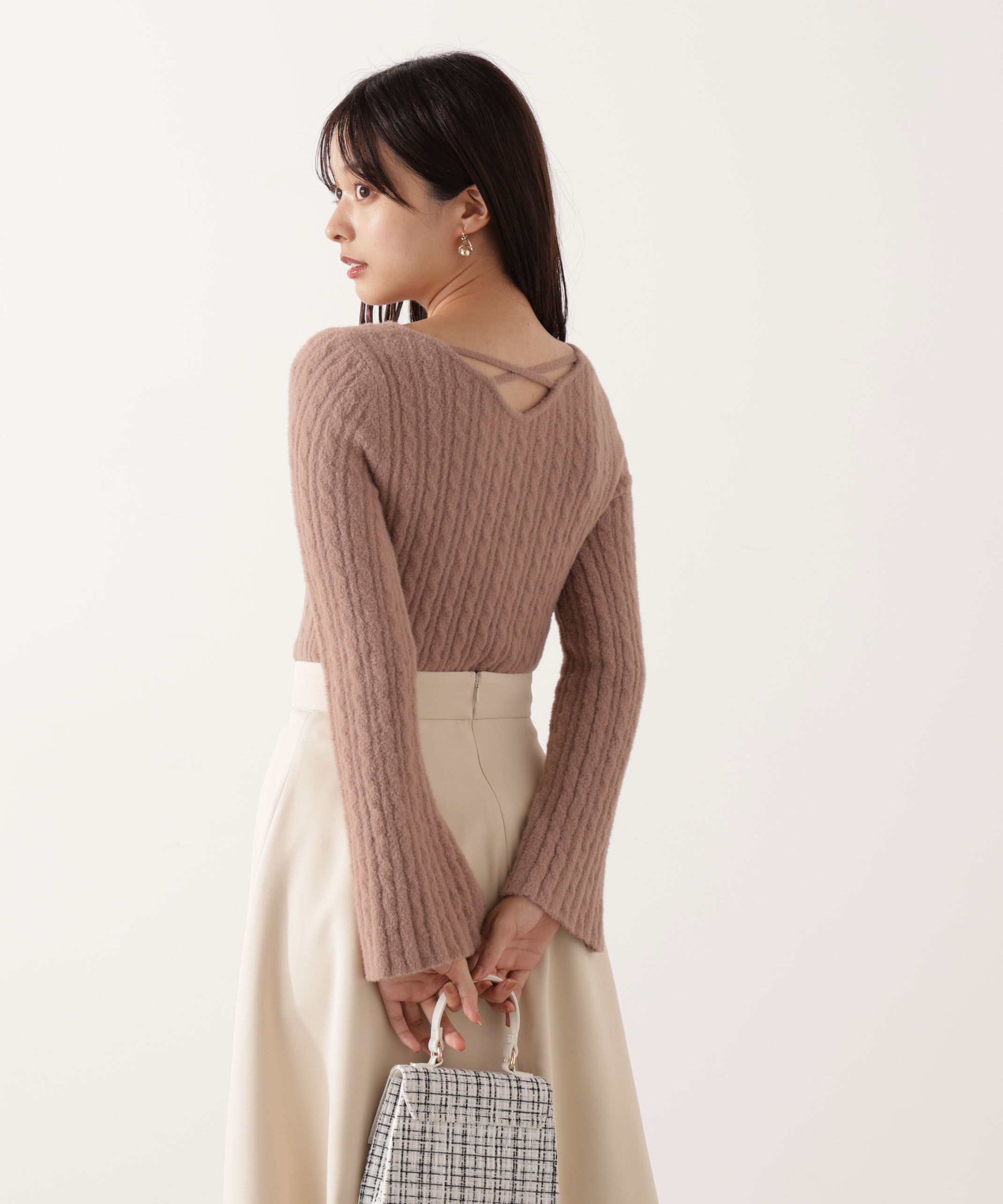 PROPORTION BODY DRESSING「チャーム付きミニケーブルニット  25AW」|ニット・セーター|