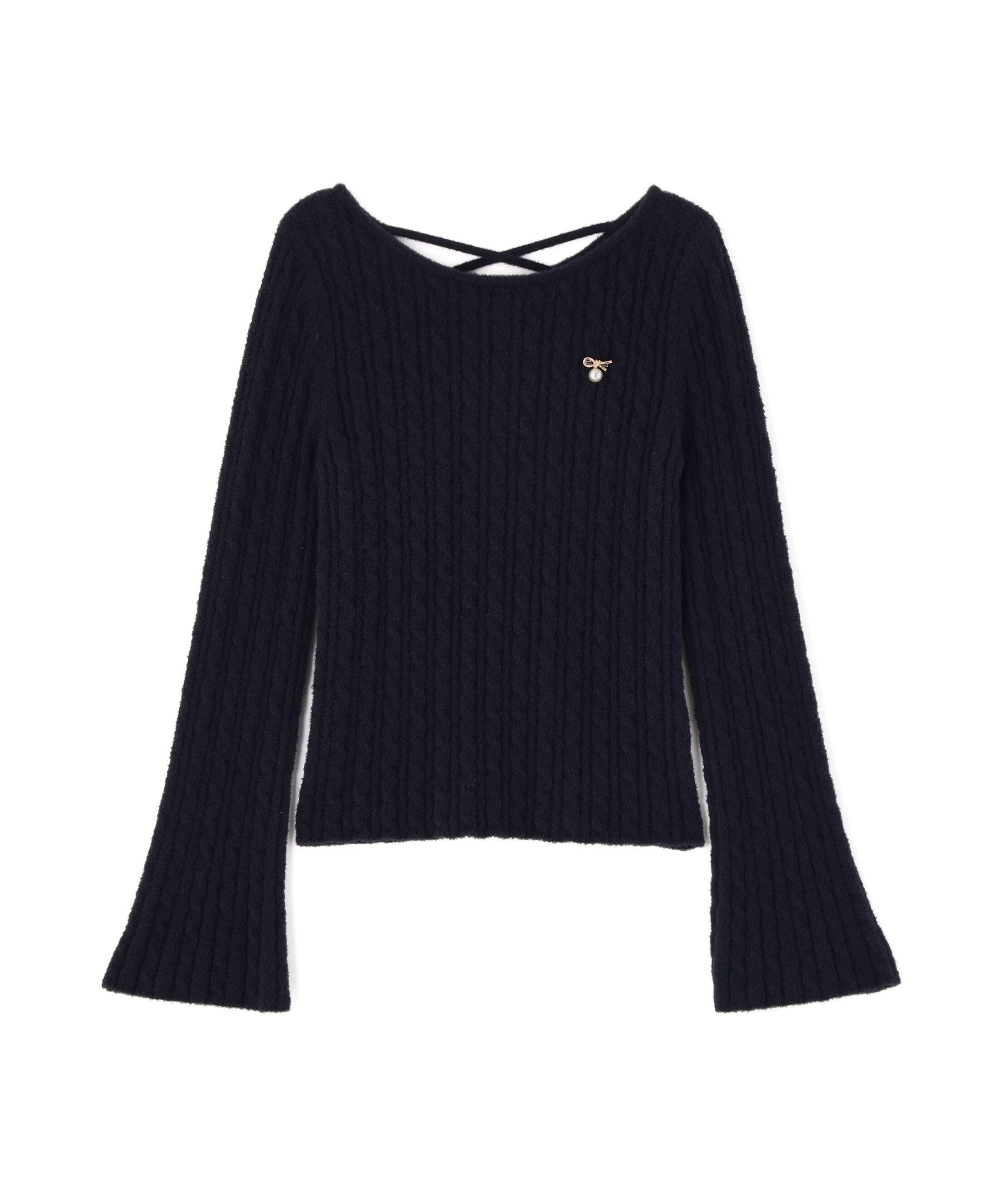 PROPORTION BODY DRESSING「チャーム付きミニケーブルニット  25AW」|ニット・セーター|