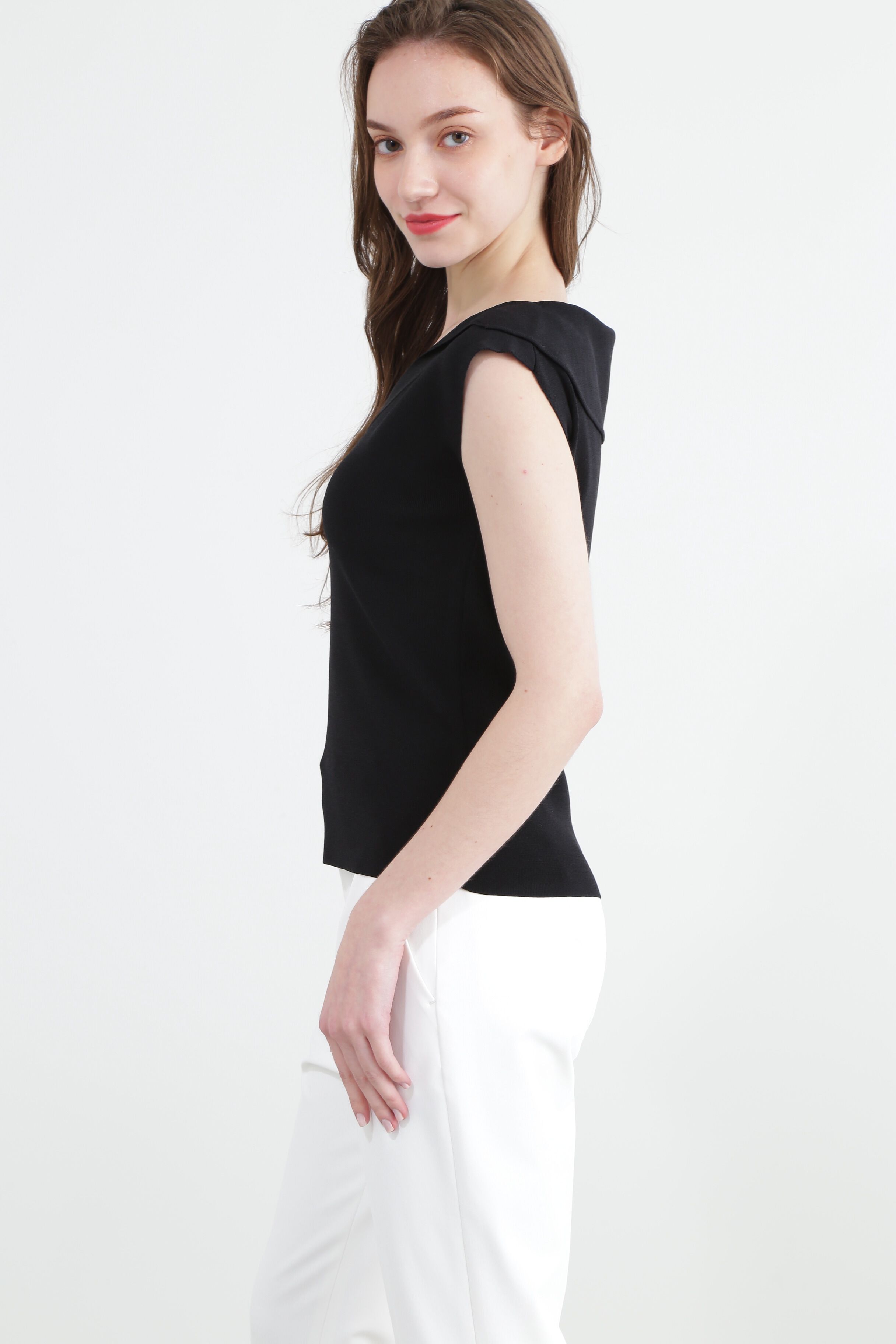  「◆Ｖネックニットアッププルオーバー」|ニット・セーター|