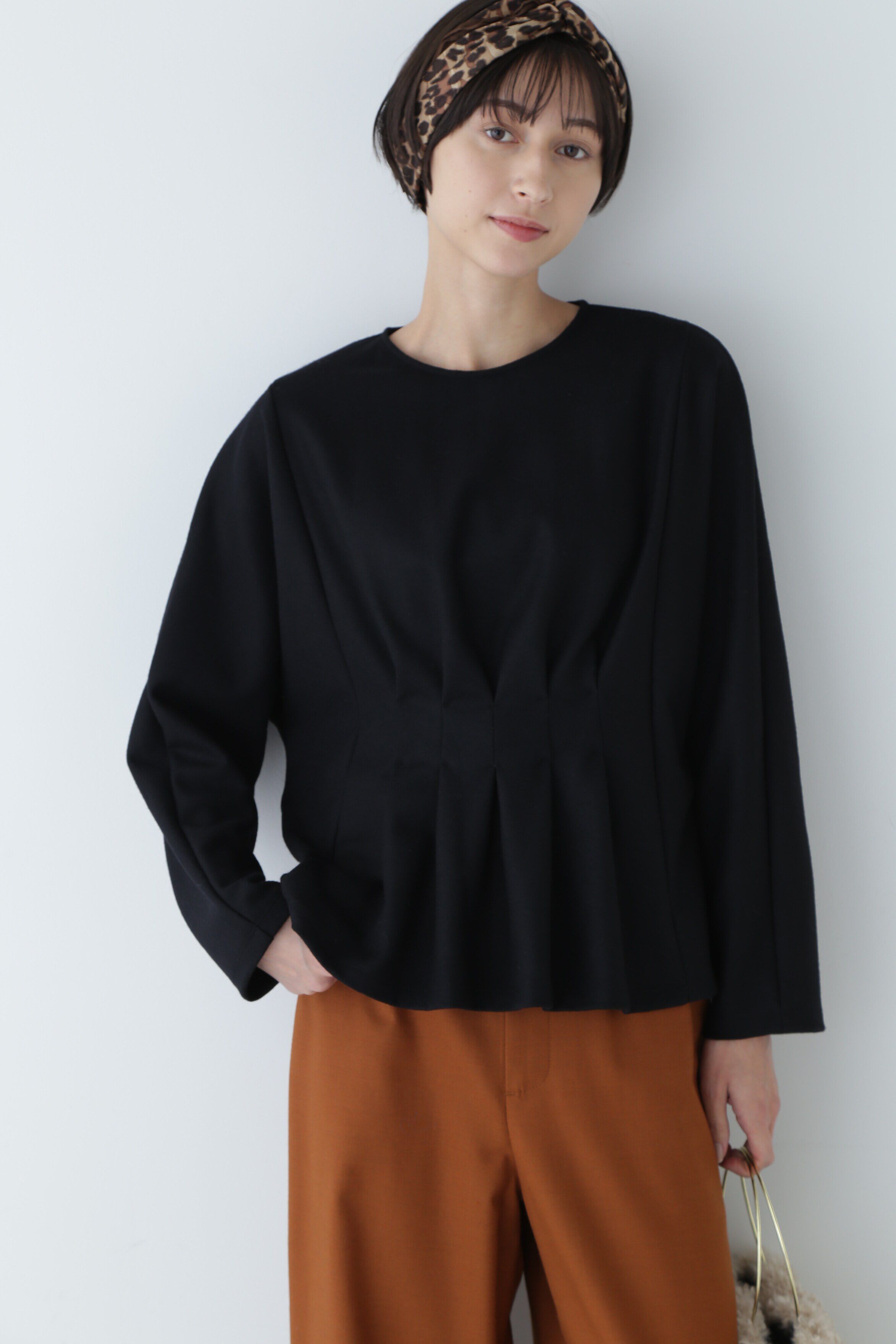  「◆ウエストタックカットソー」|Tシャツ・カットソー|ブラック