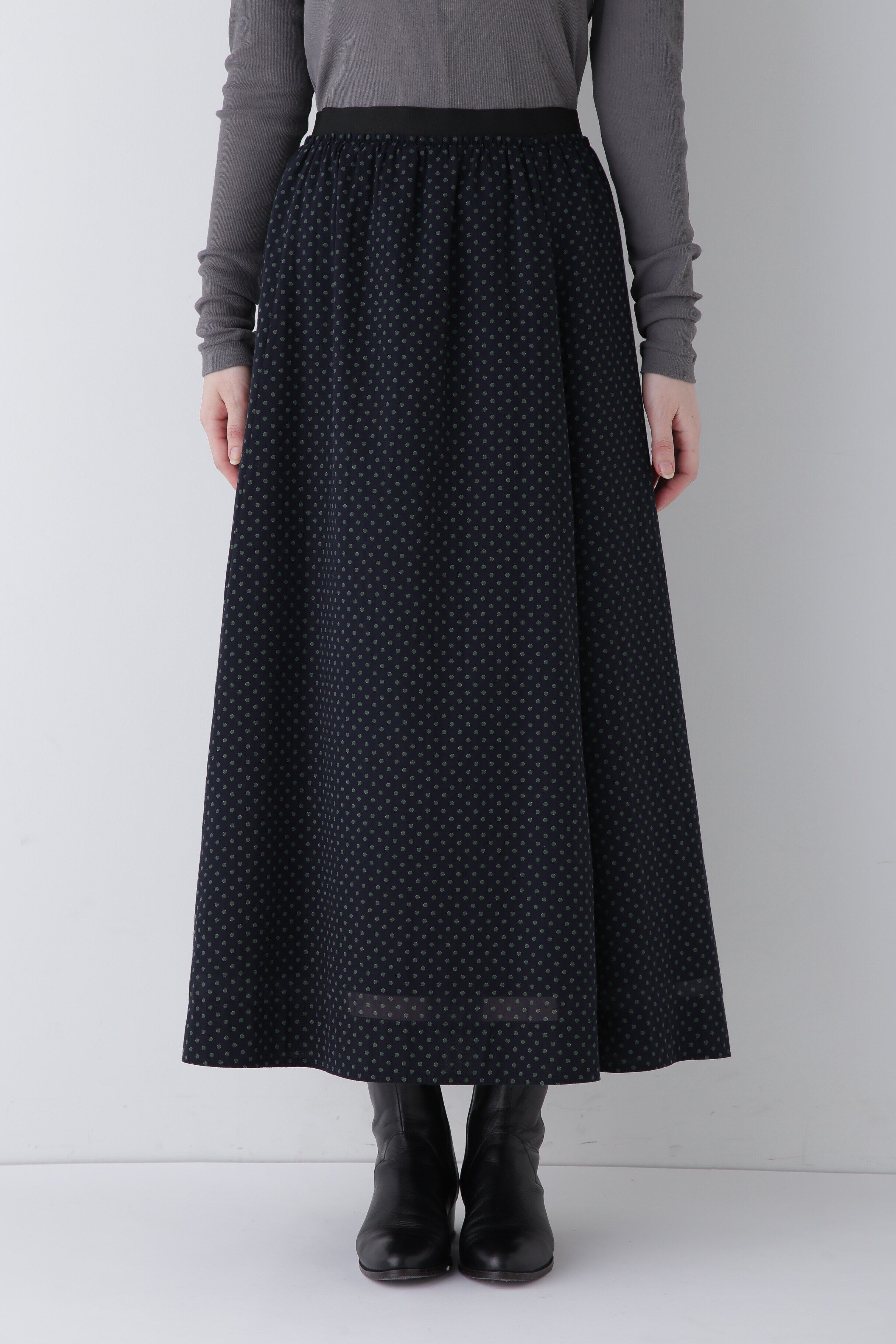  「◆ドットPT綿シルクジョーゼットスカート」|スカート|