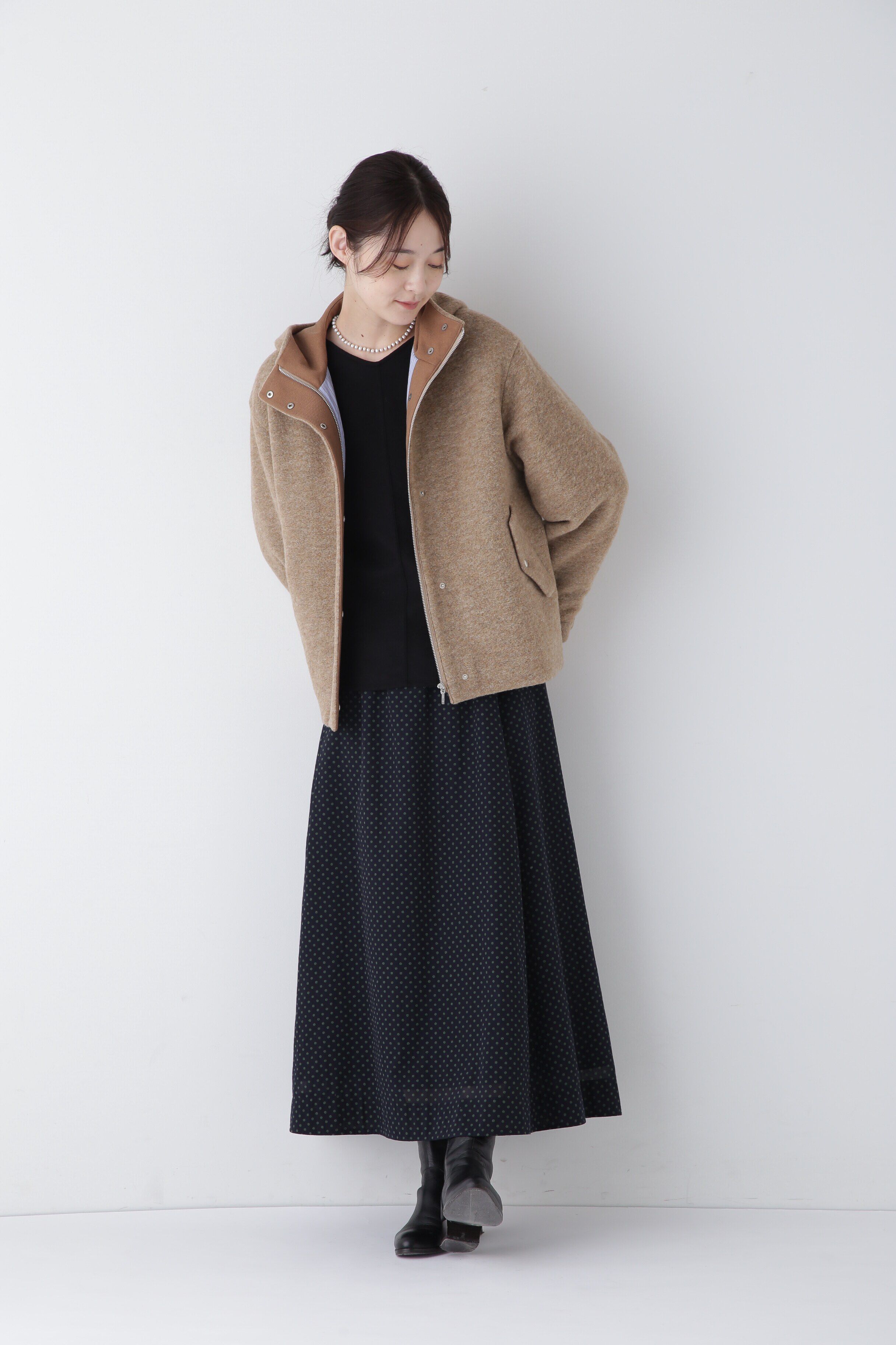  「◆ドットPT綿シルクジョーゼットスカート」|スカート|