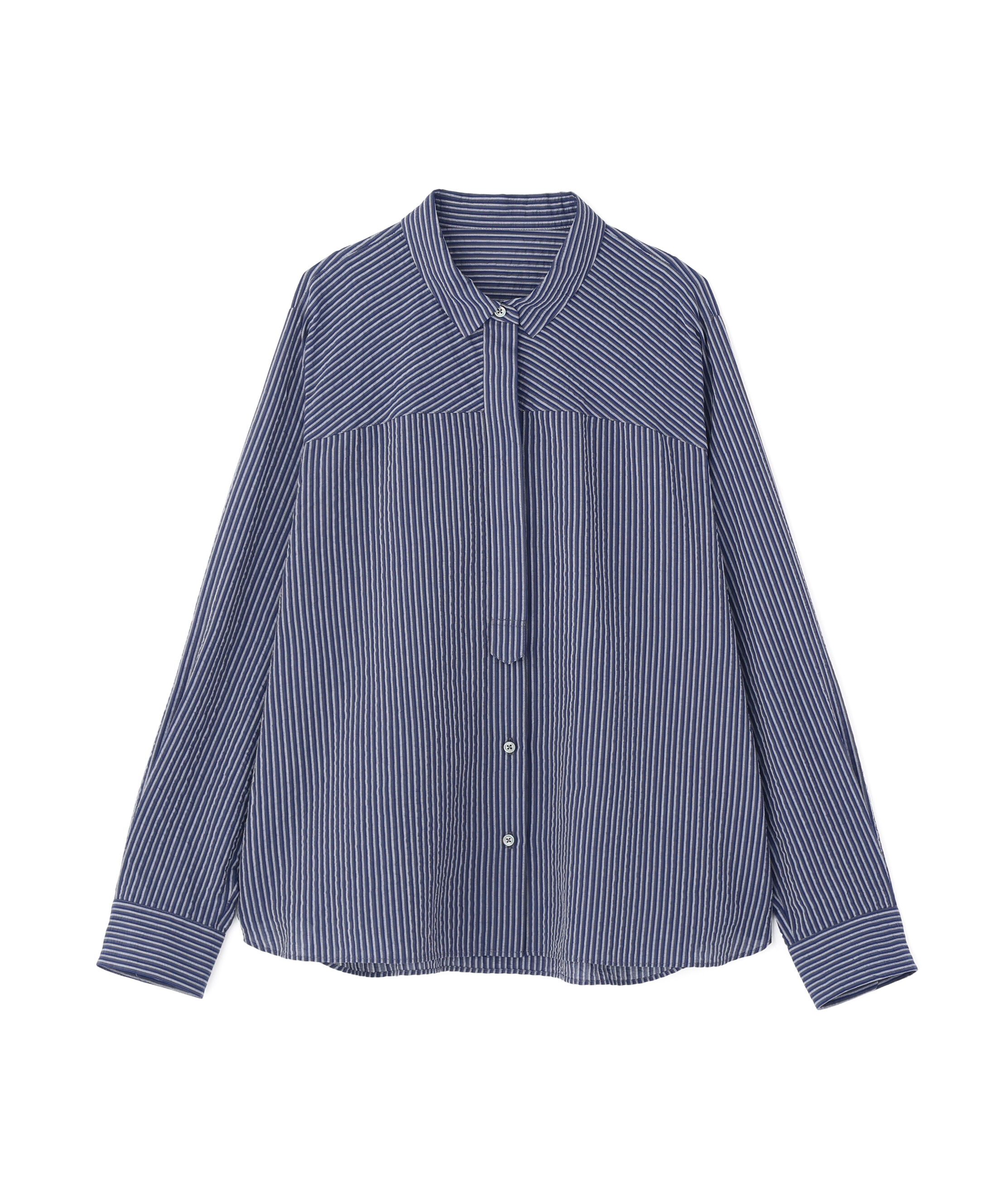  「◆パナマサッカーストライプシャツブラウス」|シャツ・ブラウス|