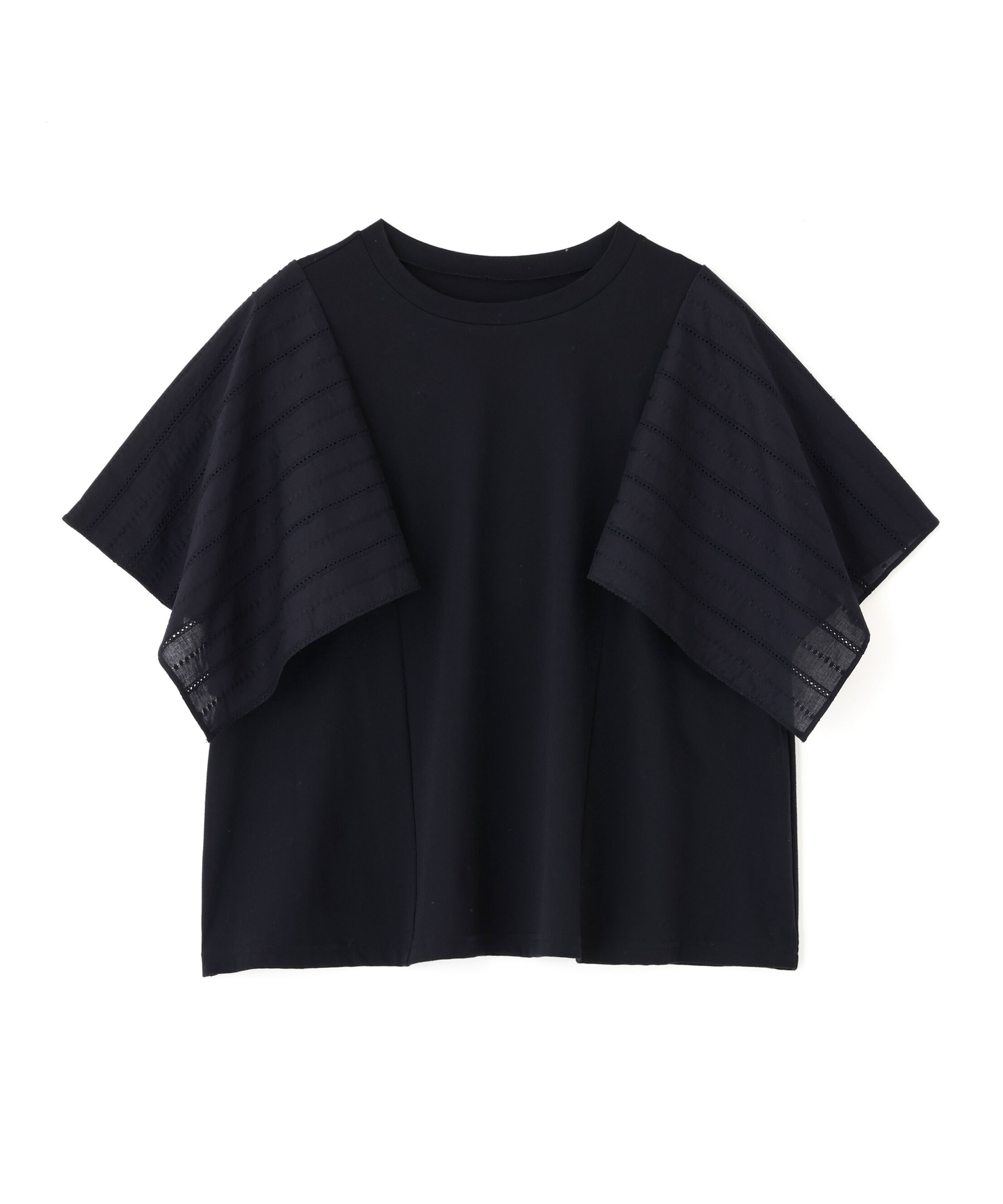  「◆コットンローンレースドッキングプルオーバー」|Tシャツ・カットソー|