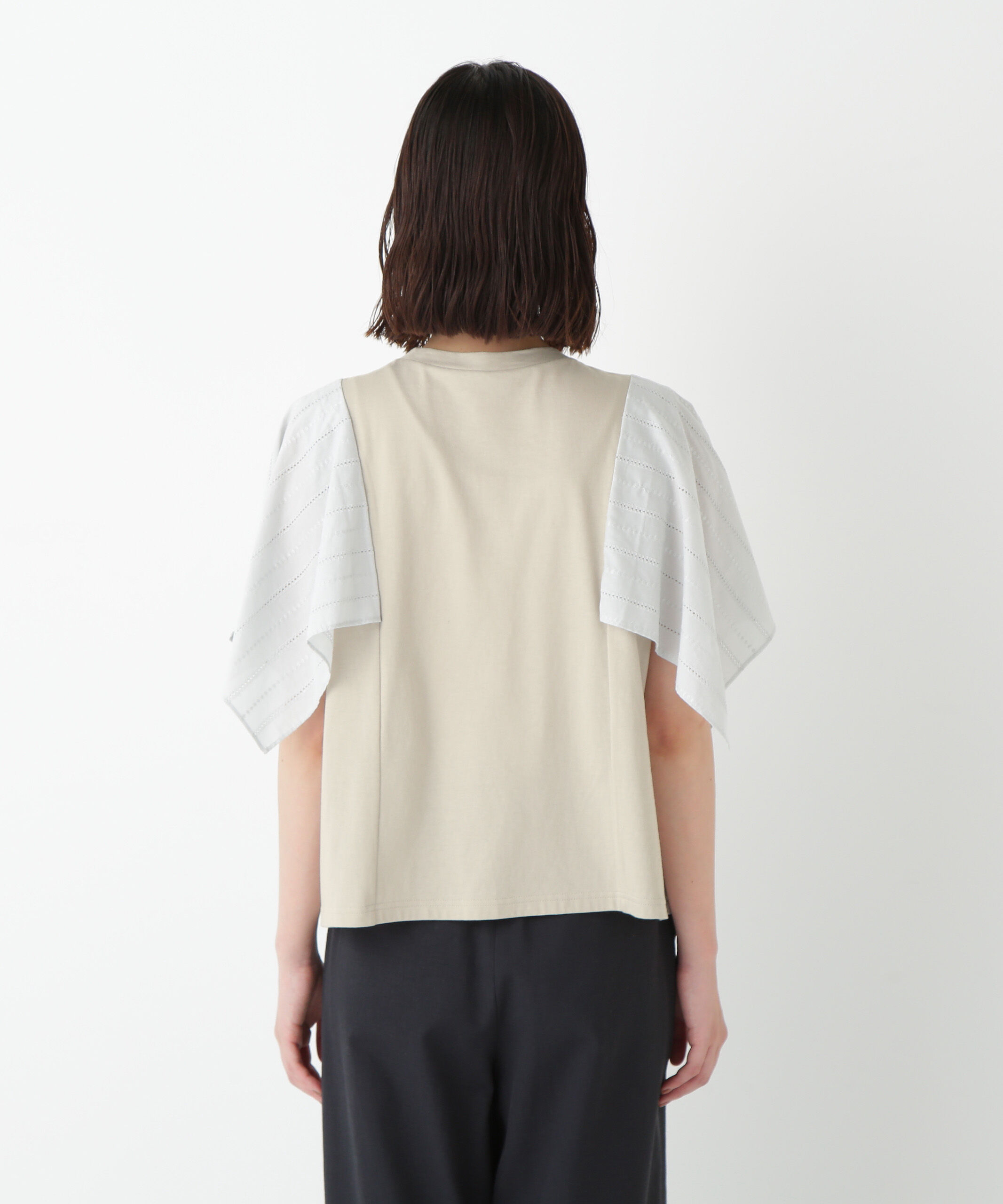  「◆コットンローンレースドッキングプルオーバー」|Tシャツ・カットソー|