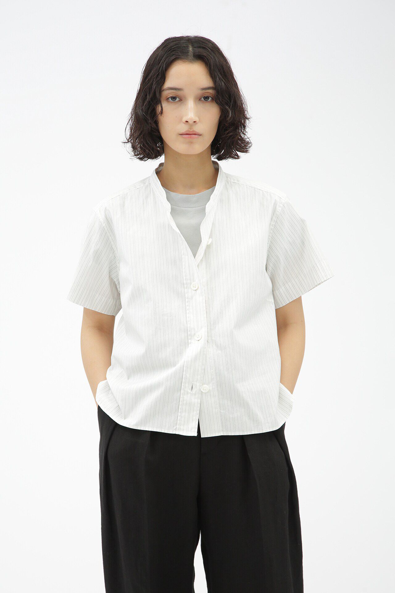  「SOFT COTTON POPLIN」|シャツ・ブラウス|WHITE/BLACK4