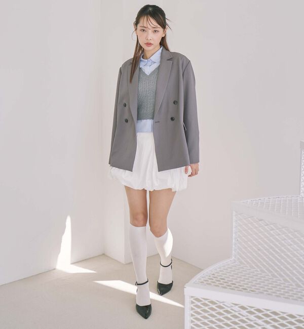 archives「Ｖネックケーブルニット&times;シャツＳＥＴ」|カーディガン|