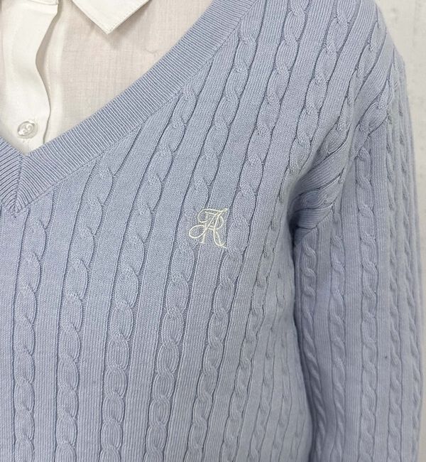 archives「Ｖネックケーブルニット&times;シャツＳＥＴ」|カーディガン|