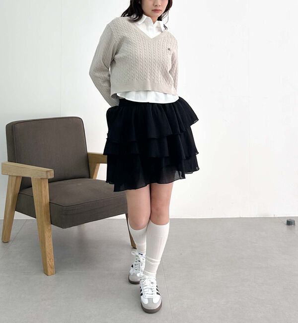 archives「Ｖネックケーブルニット&times;シャツＳＥＴ」|カーディガン|