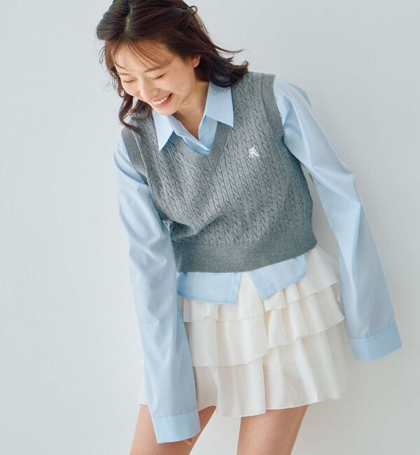 archives「Ｖネックケーブルニットベスト&times;シャツＳＥＴ」|カーディガン|