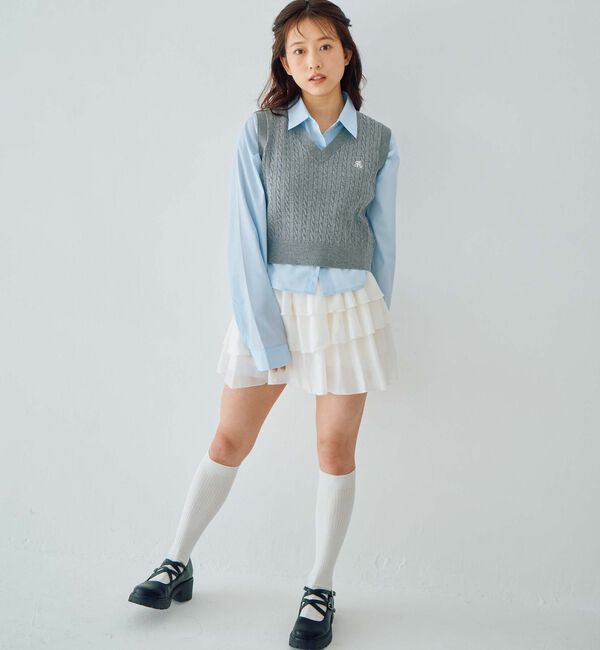 archives「Ｖネックケーブルニットベスト&times;シャツＳＥＴ」|カーディガン|