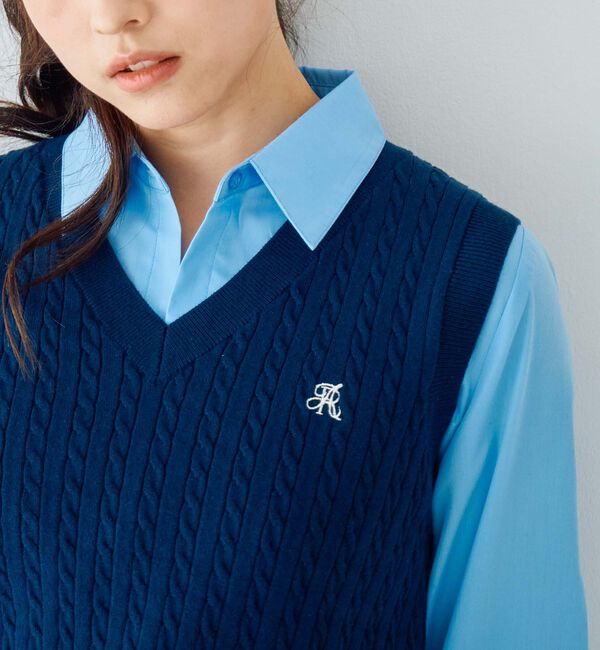 archives「Ｖネックケーブルニットベスト&times;シャツＳＥＴ」|カーディガン|