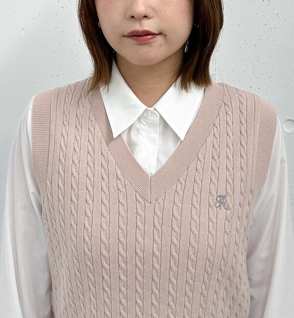 archives「Ｖネックケーブルニットベスト&times;シャツＳＥＴ」|カーディガン|