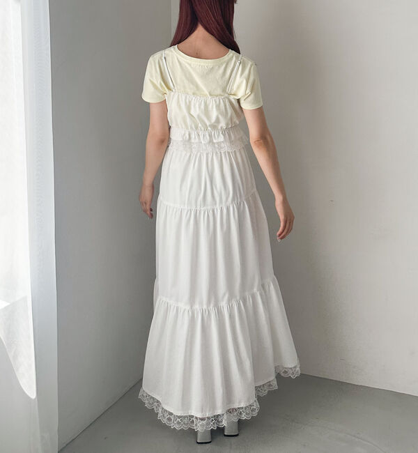 archives「レーストリミングビスチェ&times;ティアードスカートＳＥＴ」|ワンピース|