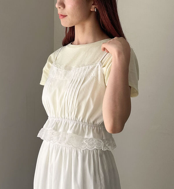 archives「レーストリミングビスチェ&times;ティアードスカートＳＥＴ」|ワンピース|