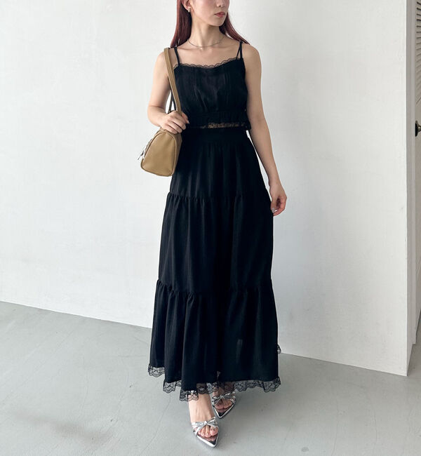 archives「レーストリミングビスチェ&times;ティアードスカートＳＥＴ」|ワンピース|