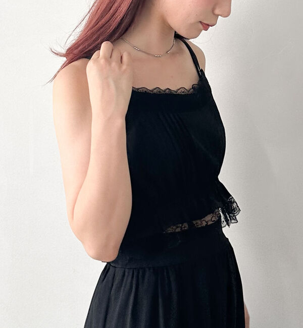 archives「レーストリミングビスチェ&times;ティアードスカートＳＥＴ」|ワンピース|