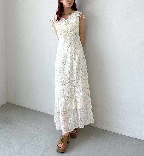 archives「小花柄ドロストノースリワンピース」|ワンピース|