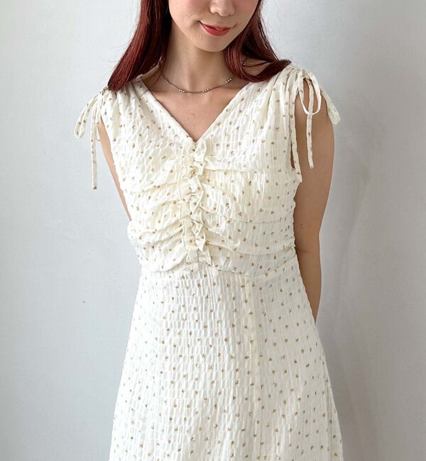 archives「小花柄ドロストノースリワンピース」|ワンピース|